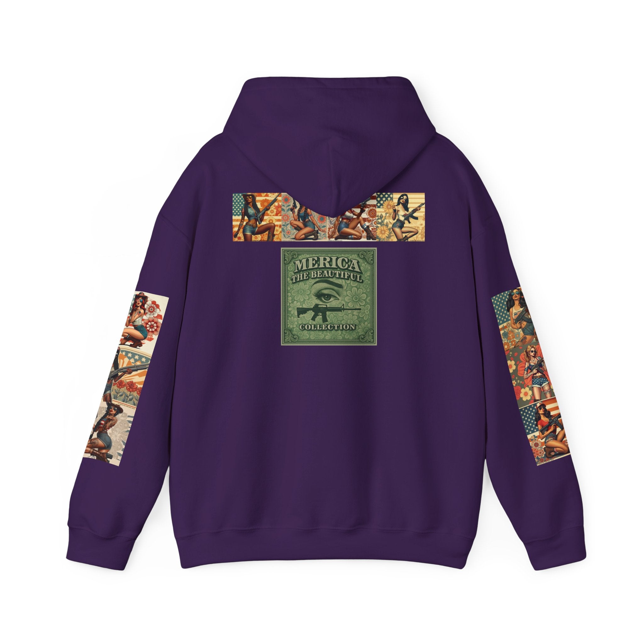 Patriotic 'Uncle Dave Wants You' Hoodie — Gunslinger Girls Rifle Retro Illustration (US Only)
