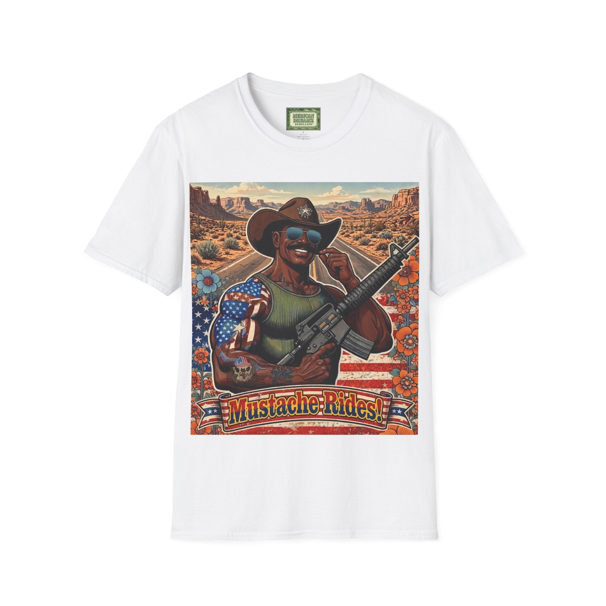 MERICAN UNCLE - Graphic T-Shirt - Mustache Rides - 2