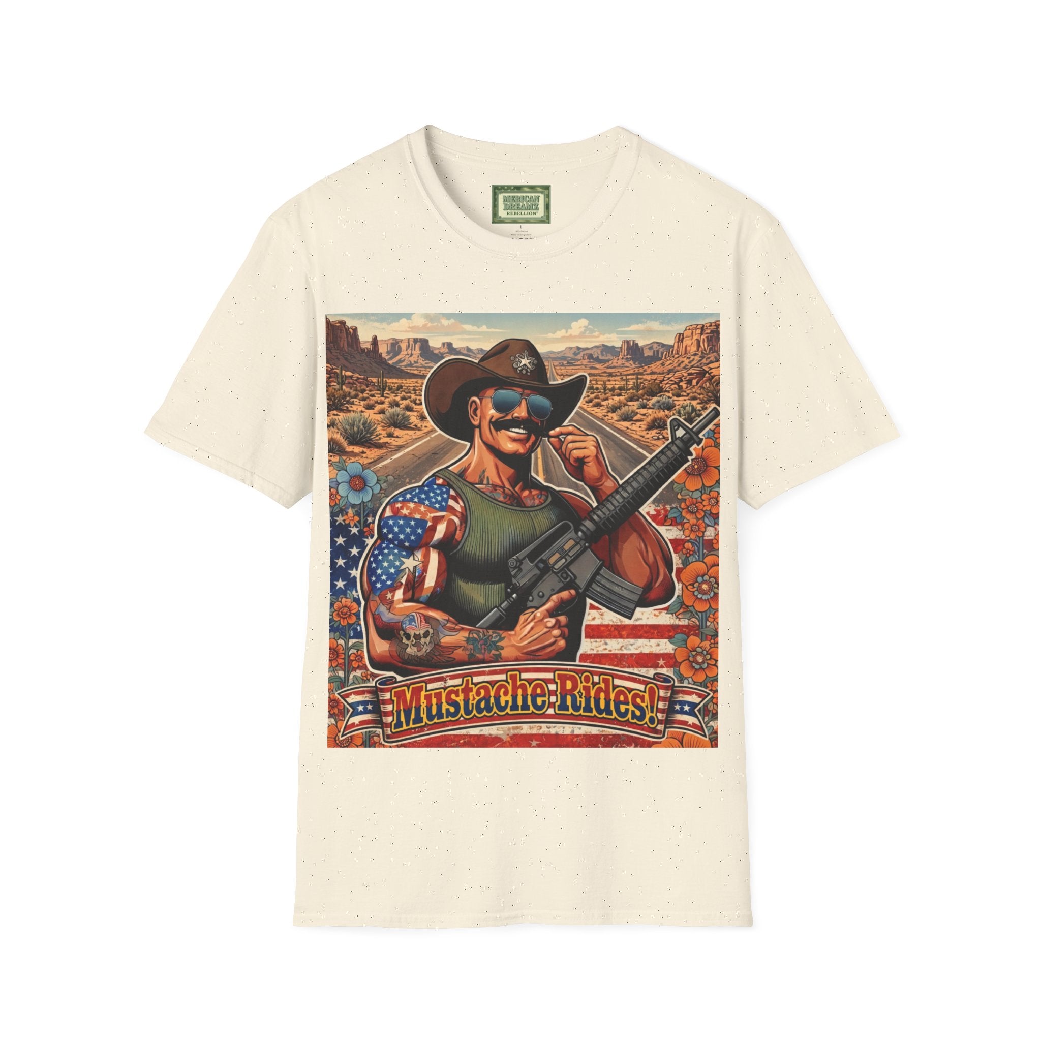 MERICAN UNCLE - Graphic T-Shirt - Mustache Rides - 1
