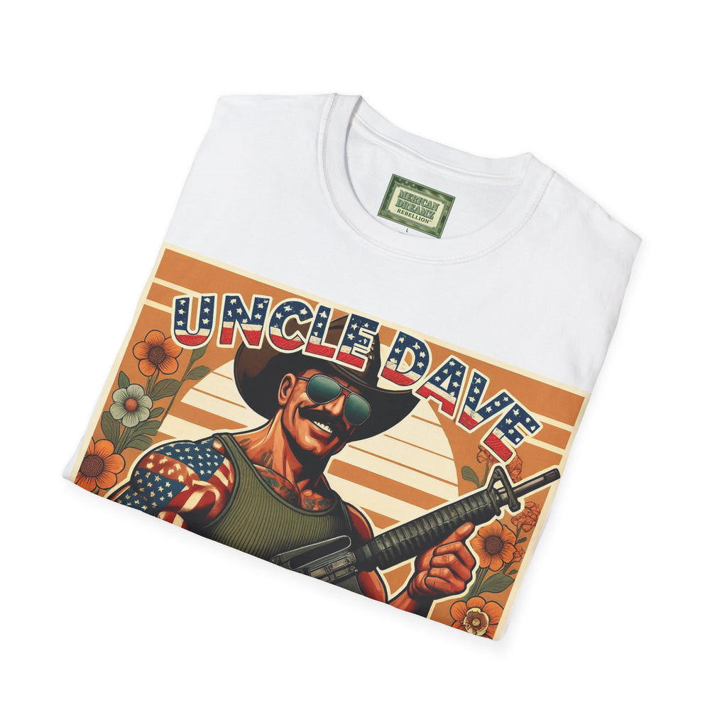 Uncle Dave Wants You, Owner-Artist T Shirt | Patriotic Rifle Retro Illustration from, the Merica the Beautiful Collection (US Only)
