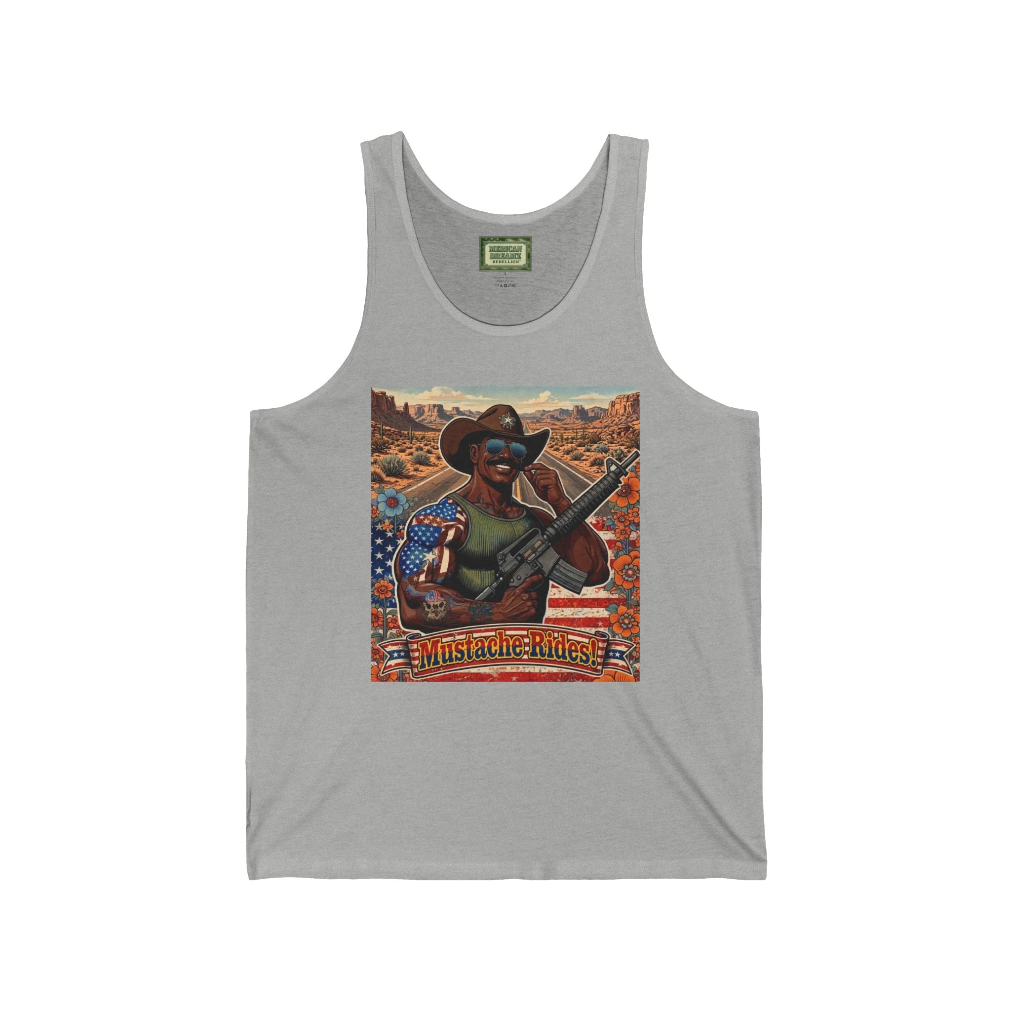 MERICAN UNCLE - Graphic Tank Top - Mustache Rides - 2