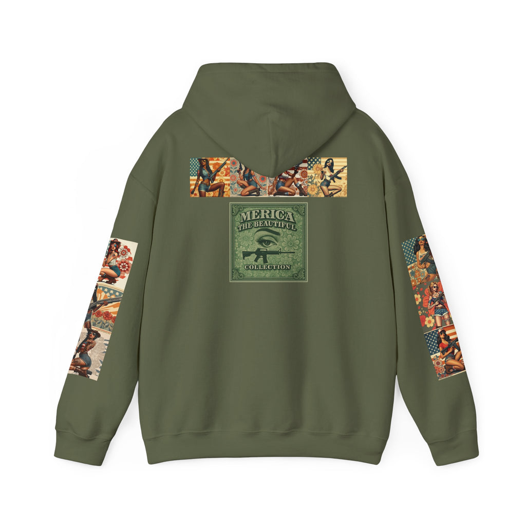 Patriotic 'Uncle Dave Wants You' Hoodie — Gunslinger Girls Rifle Retro Illustration (US Only)