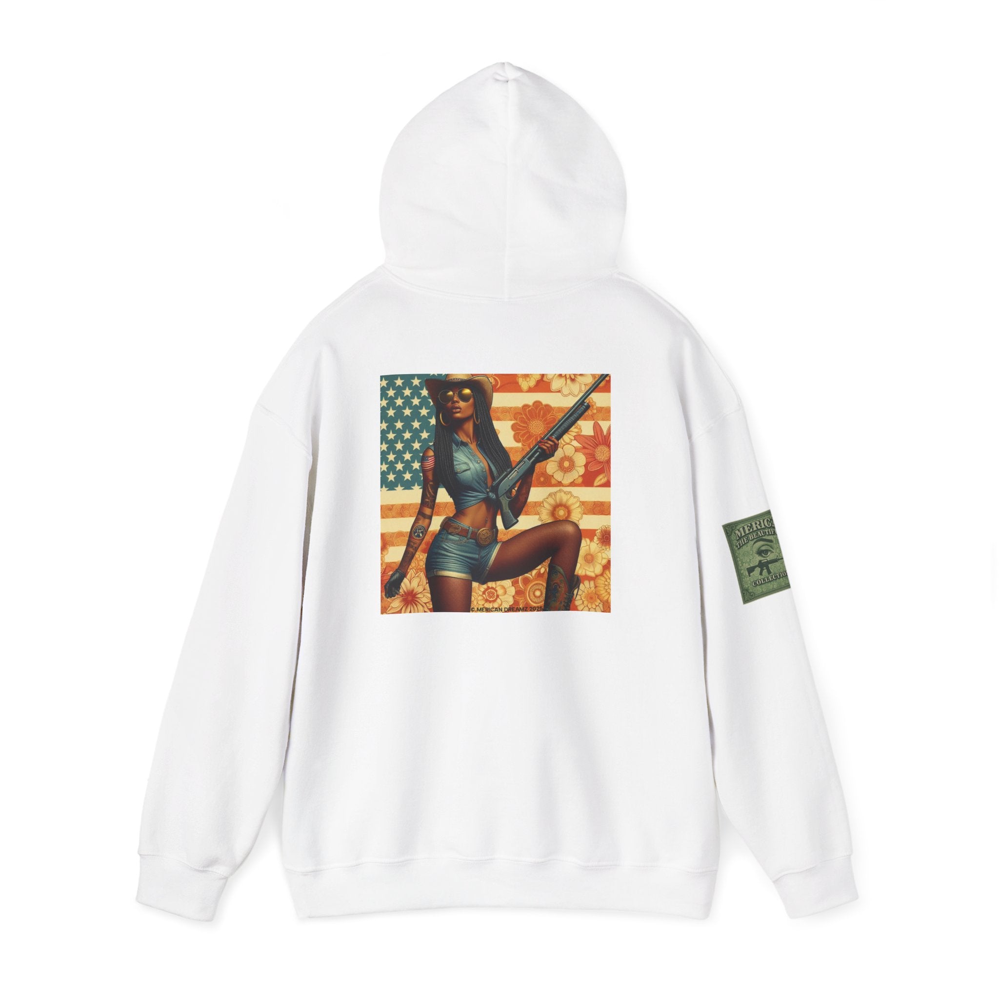 Retro Americana Pinup Gunslinger Hoodie — Vintage Pinup Girls Pullover