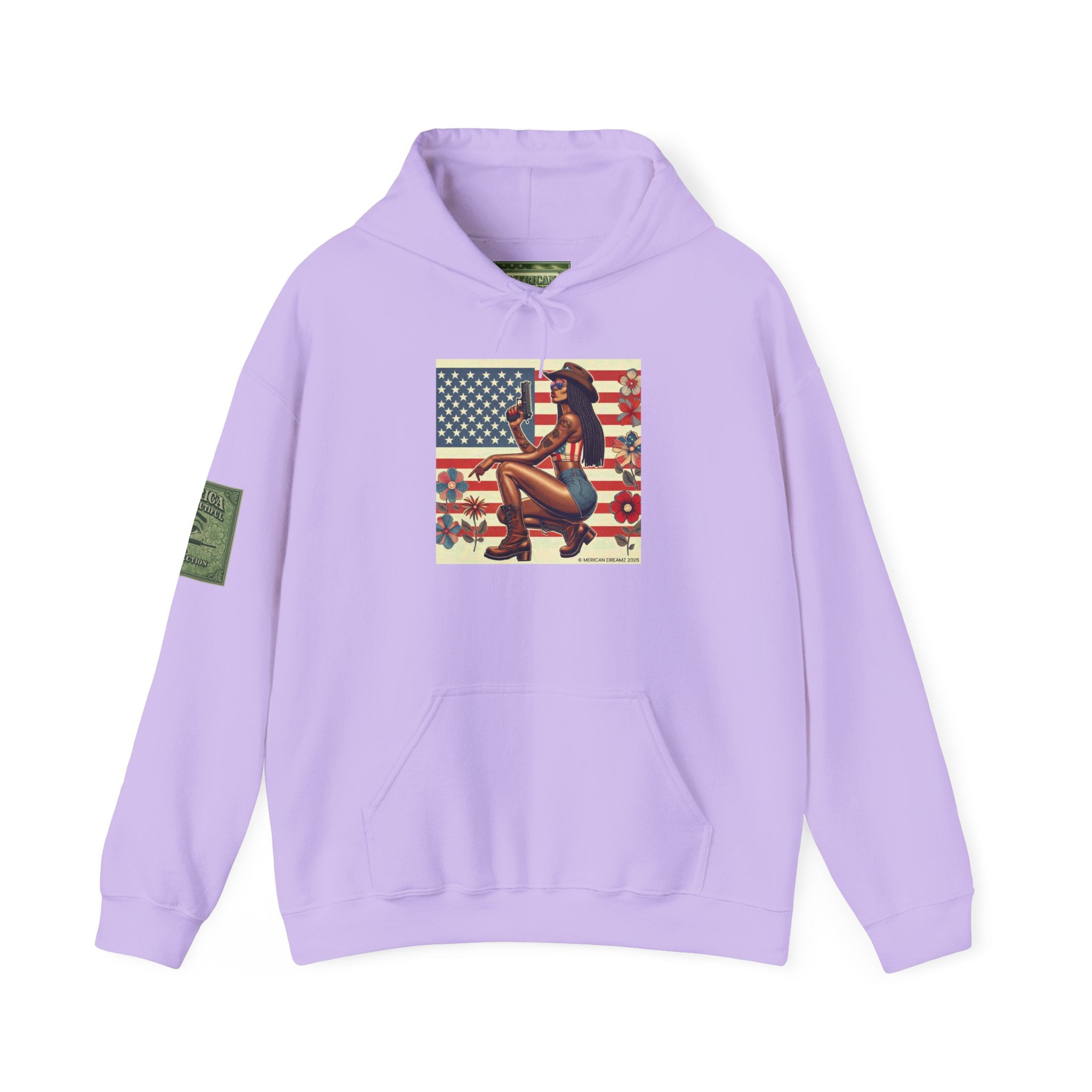 Retro Americana Pinup Gunslinger Hoodie — Vintage Pinup Girls Pullover