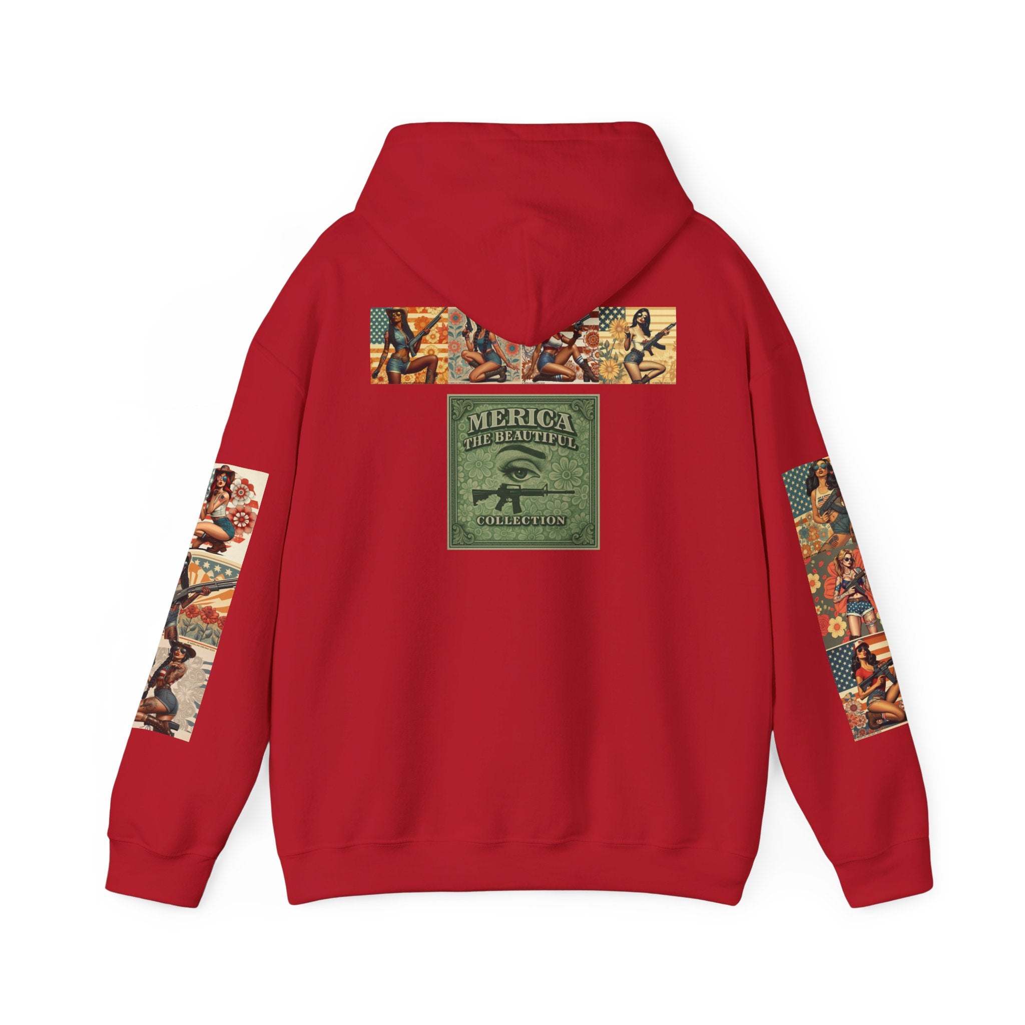 Patriotic 'Uncle Dave Wants You' Hoodie — Gunslinger Girls Rifle Retro Illustration (US Only)