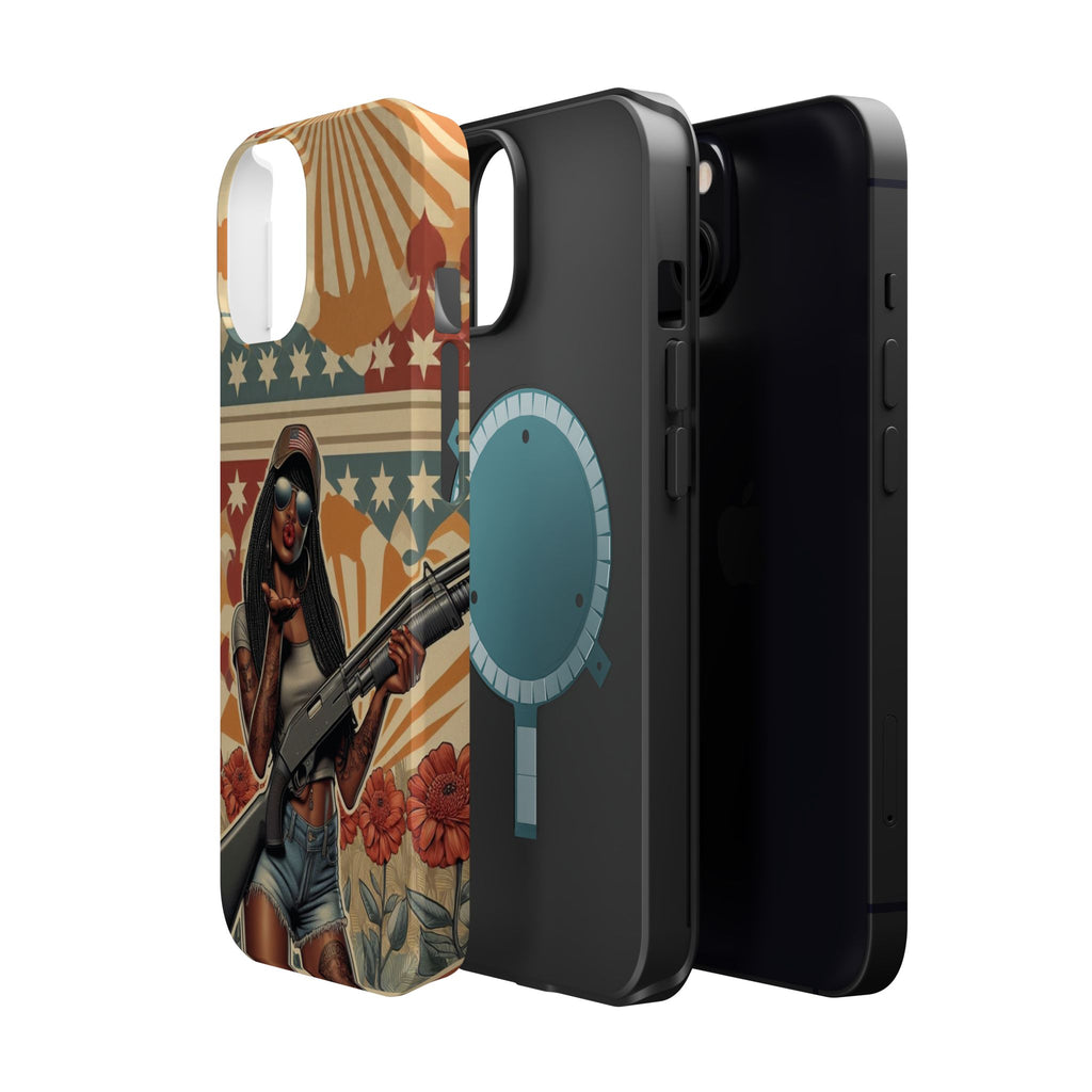 Americana 12GA Pinup Girl - Magnetic Impact‑Resistant Phone Case  iPhone 13-17 / Samsung S26  MagSafe Compatible
