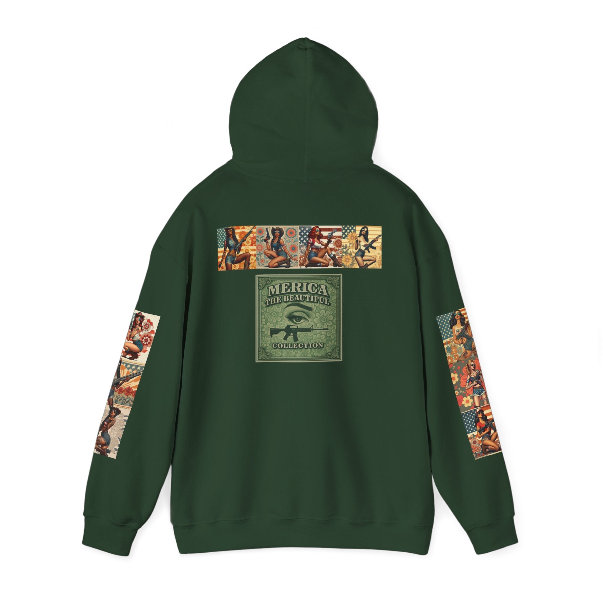 Patriotic 'Uncle Dave Wants You' Hoodie — Gunslinger Girls Rifle Retro Illustration (US Only)