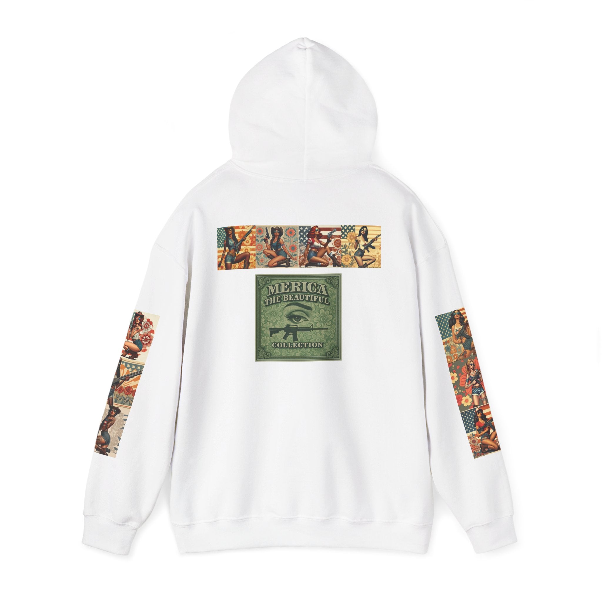 Patriotic 'Uncle Dave Wants You' Hoodie — Gunslinger Girls Rifle Retro Illustration (US Only)