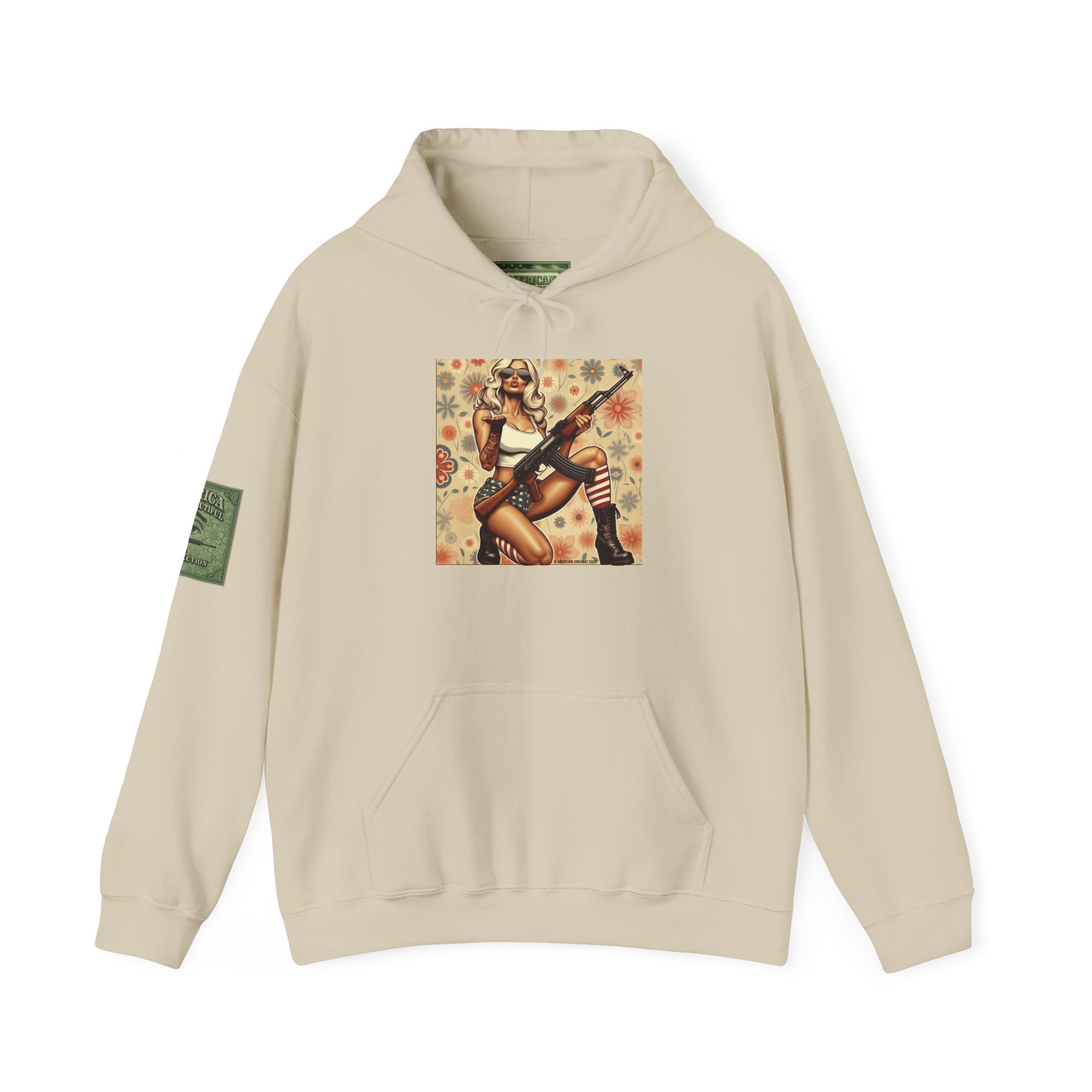 Retro Americana Pinup Gunslinger Hoodie — Vintage Pinup Girls Pullover