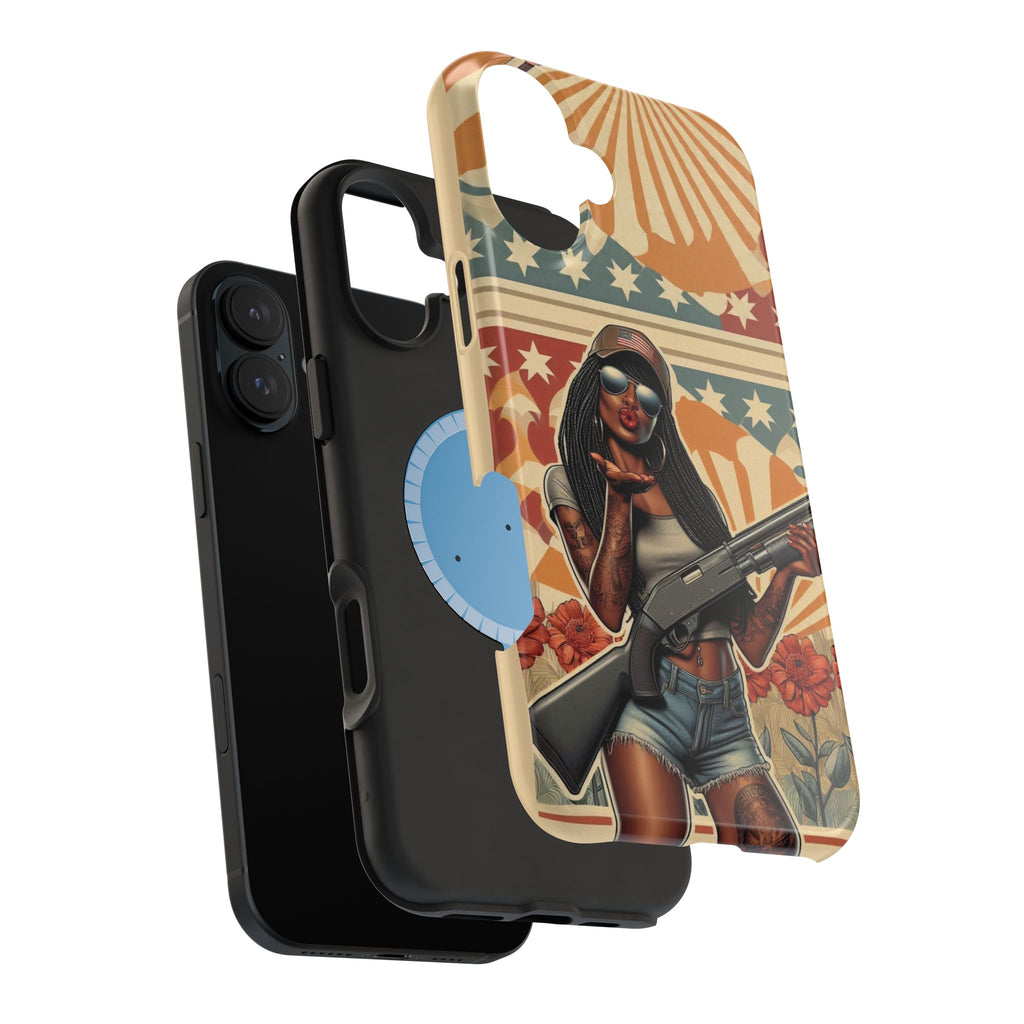 Americana 12GA Pinup Girl - Magnetic Impact‑Resistant Phone Case  iPhone 13-17 / Samsung S26  MagSafe Compatible
