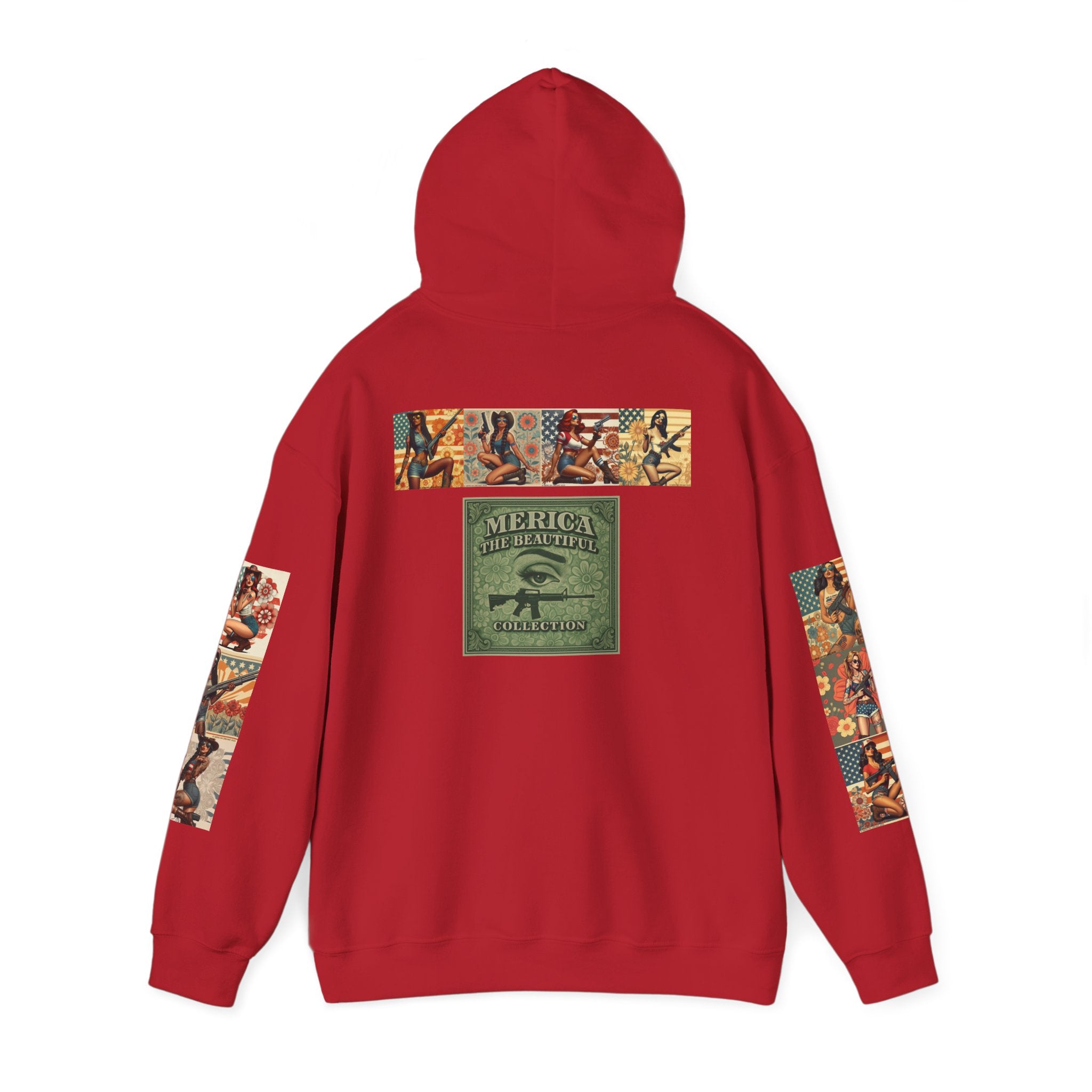 Patriotic 'Uncle Dave Wants You' Hoodie — Gunslinger Girls Rifle Retro Illustration (US Only)