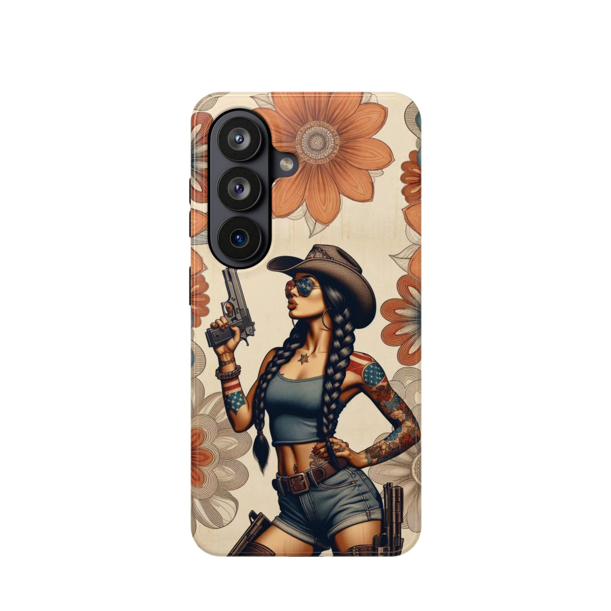 Americana 9mm Pinup Girl - Magnetic Impact‑Resistant Phone Case  iPhone 13-17 / Samsung S26  MagSafe Compatible
