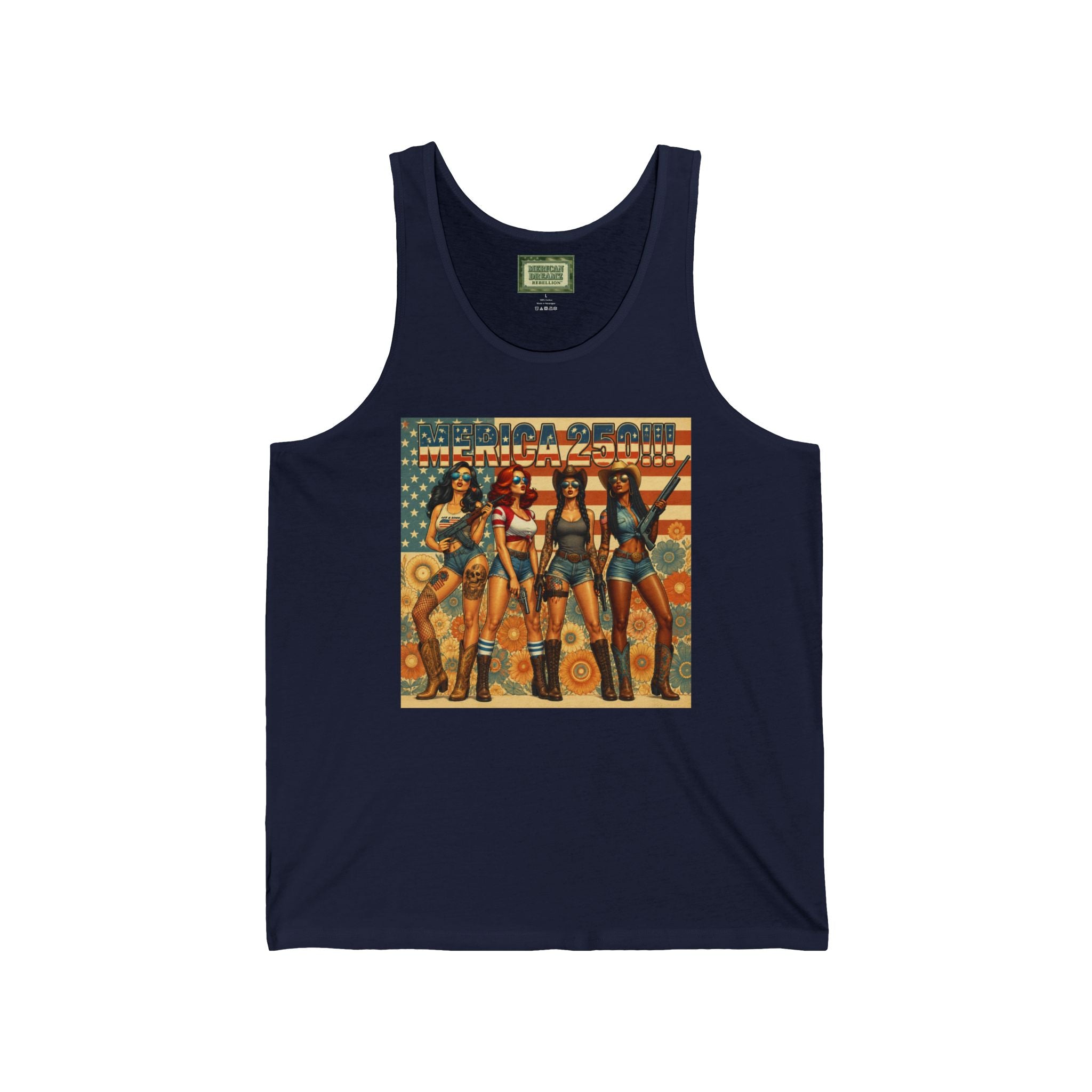 MERICAN DREAMZ REBELLION – MERICA 250!!! Tank Top – 250 Years of Freedom 1776-2026 Graphic Tank-#2