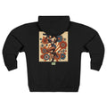 Americana Pinup Cowgirl with AR-15 Zip Hoodie — Retro Vintage Patriotic Graphic