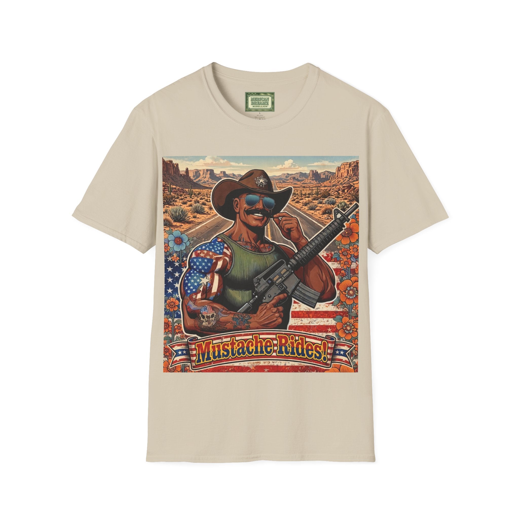 MERICAN UNCLE - Graphic T-Shirt - Mustache Rides - 5