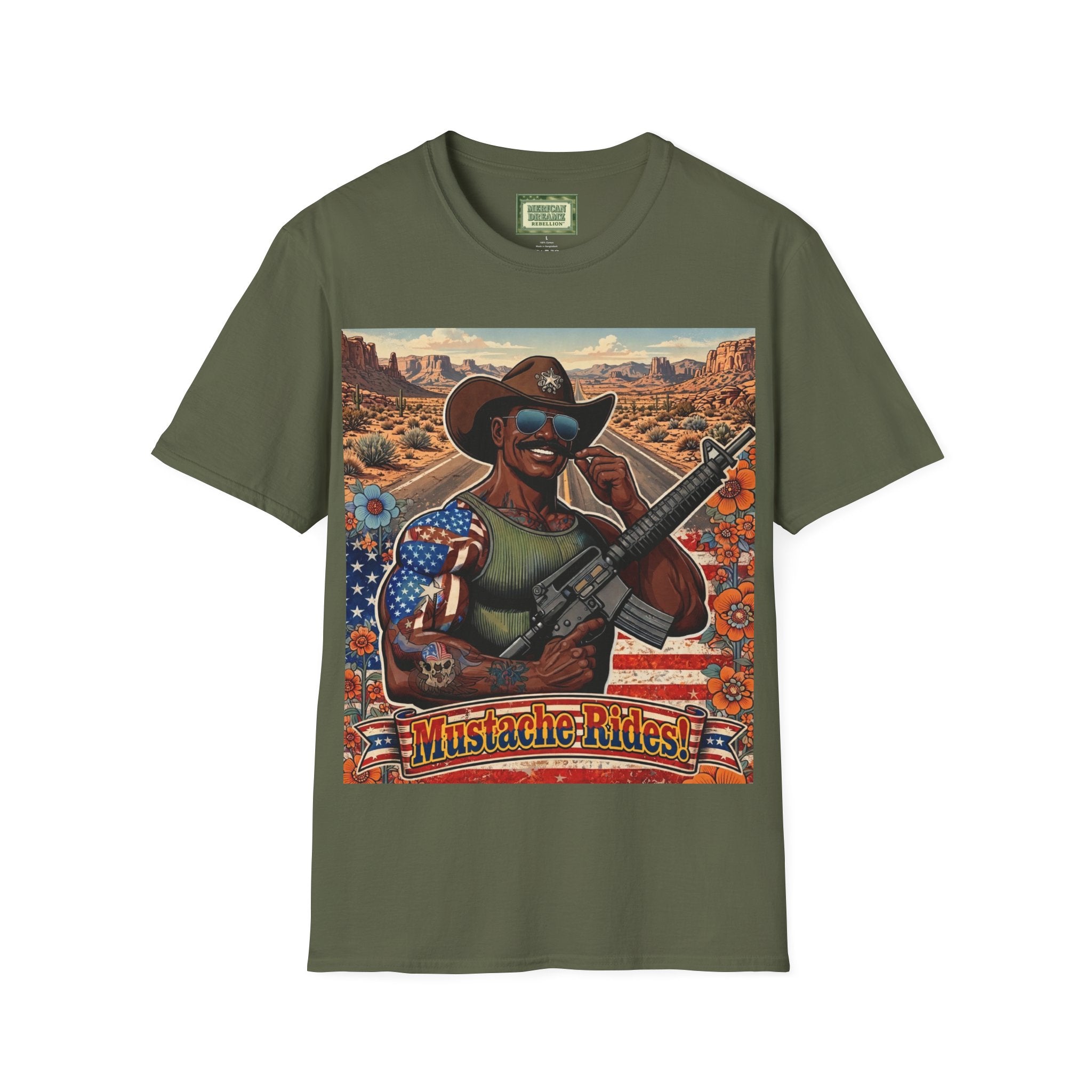 MERICAN UNCLE - Graphic T-Shirt - Mustache Rides - 2