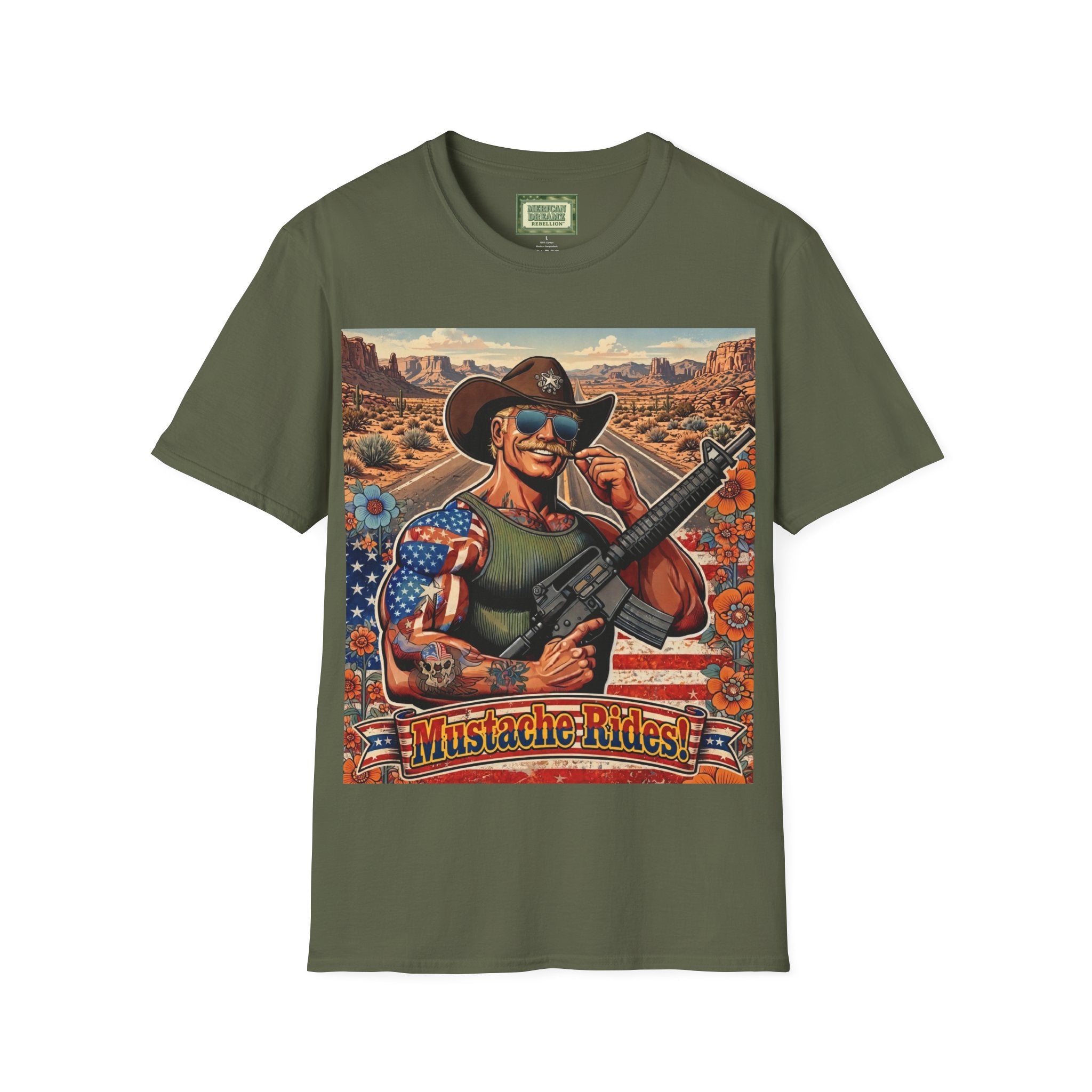 MERICAN UNCLE - Graphic T-Shirt - Mustache Rides - 3