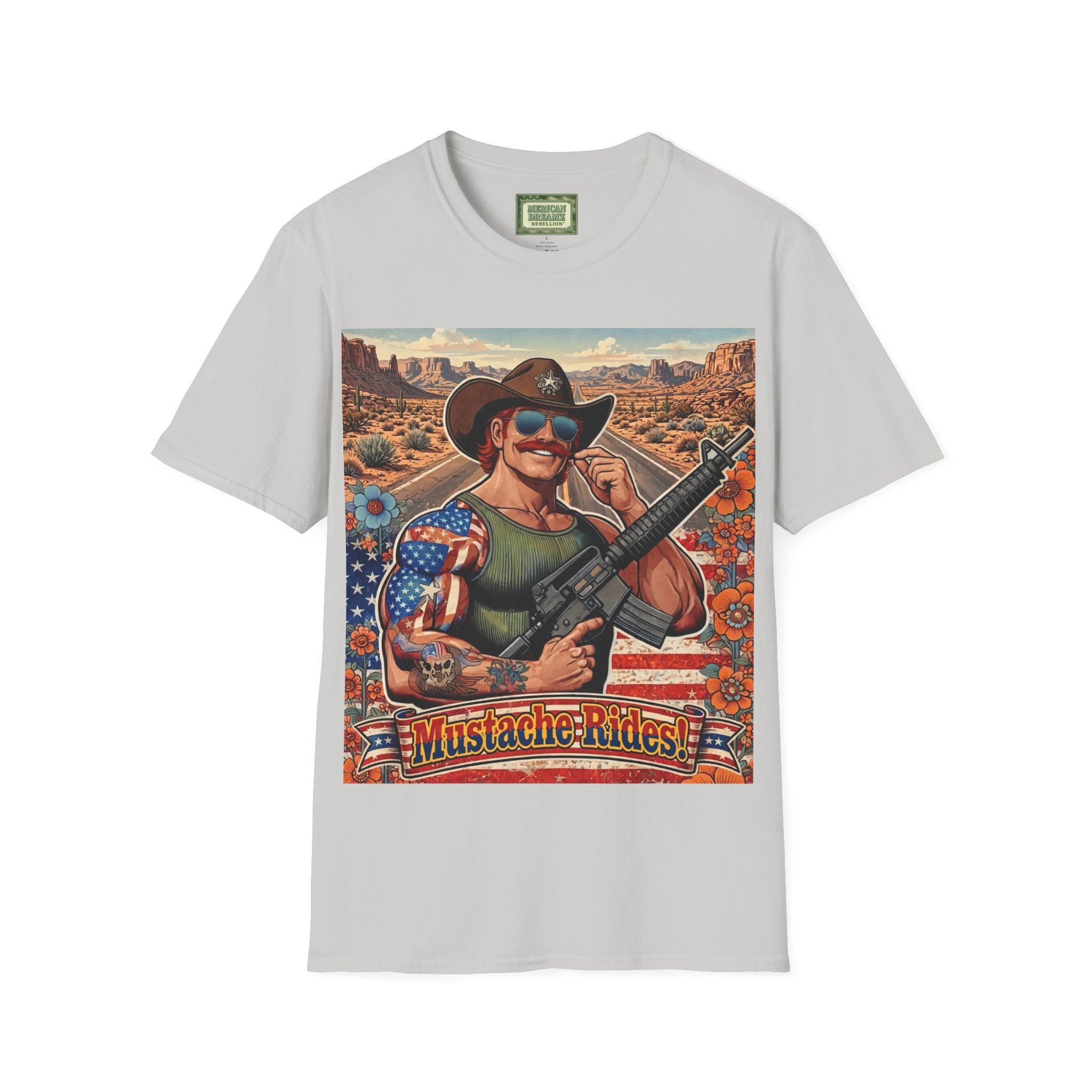 MERICAN UNCLE - Graphic T-Shirt - Mustache Rides - 4