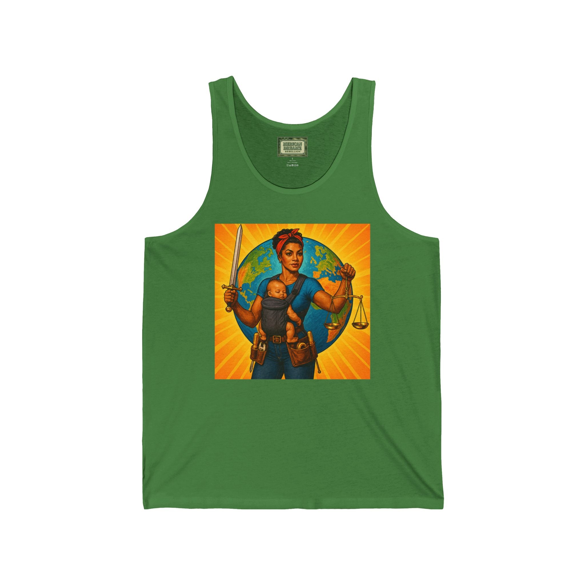 Super Momz Tank Top – Motherhood Superhero Graphic Tank -01