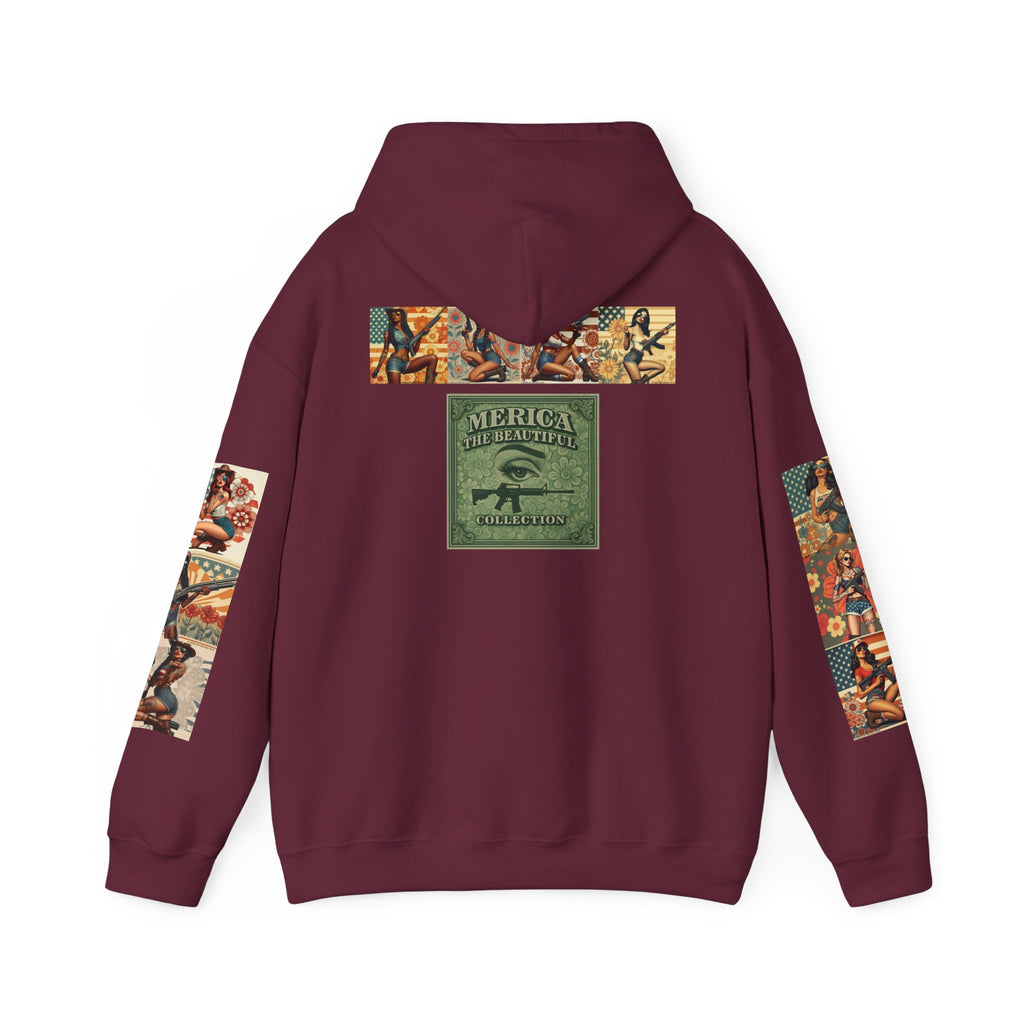 Patriotic 'Uncle Dave Wants You' Hoodie — Gunslinger Girls Rifle Retro Illustration (US Only)