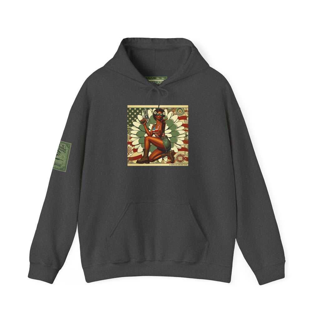 Retro Americana Pinup Gunslinger Hoodie — Vintage Pinup Girls Pullover