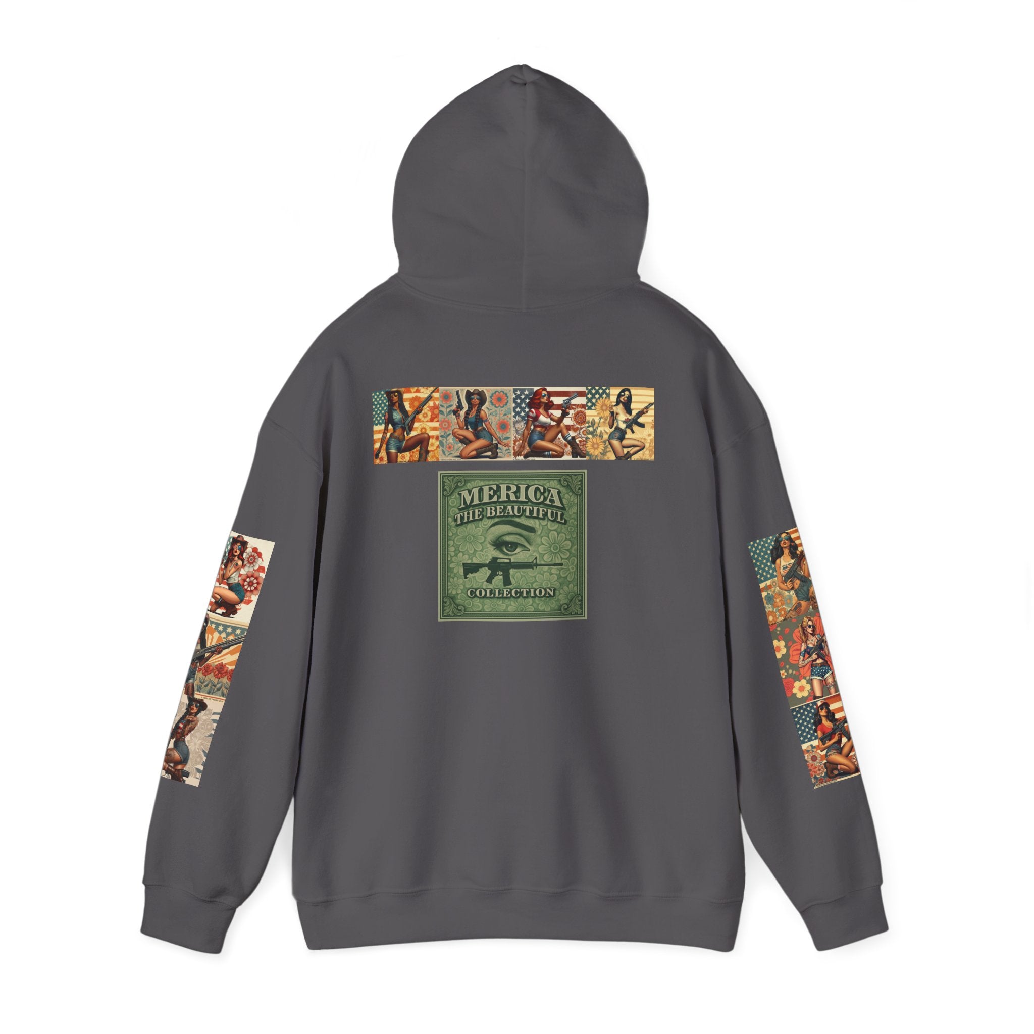 Patriotic 'Uncle Dave Wants You' Hoodie — Gunslinger Girls Rifle Retro Illustration (US Only)
