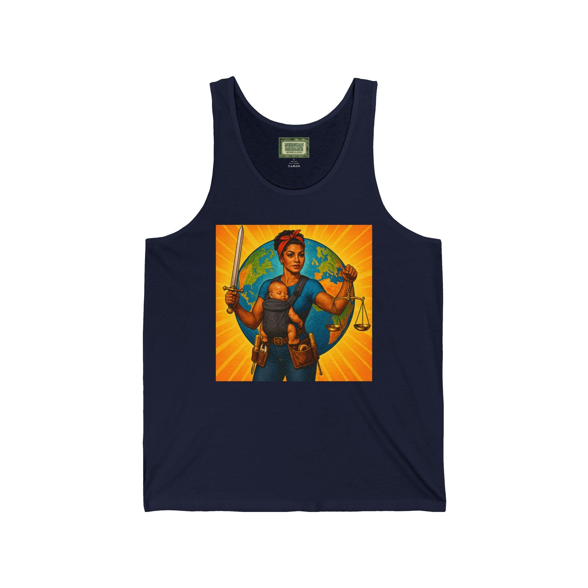 Super Momz Tank Top – Motherhood Superhero Graphic Tank -01