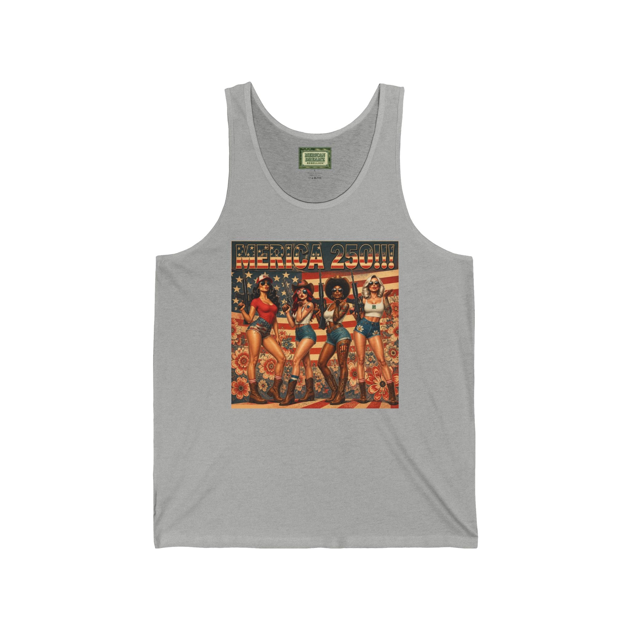 MERICAN DREAMZ REBELLION – MERICA 250!!! Tank Top – 250 Years of Freedom 1776-2026 Graphic Tank-#1