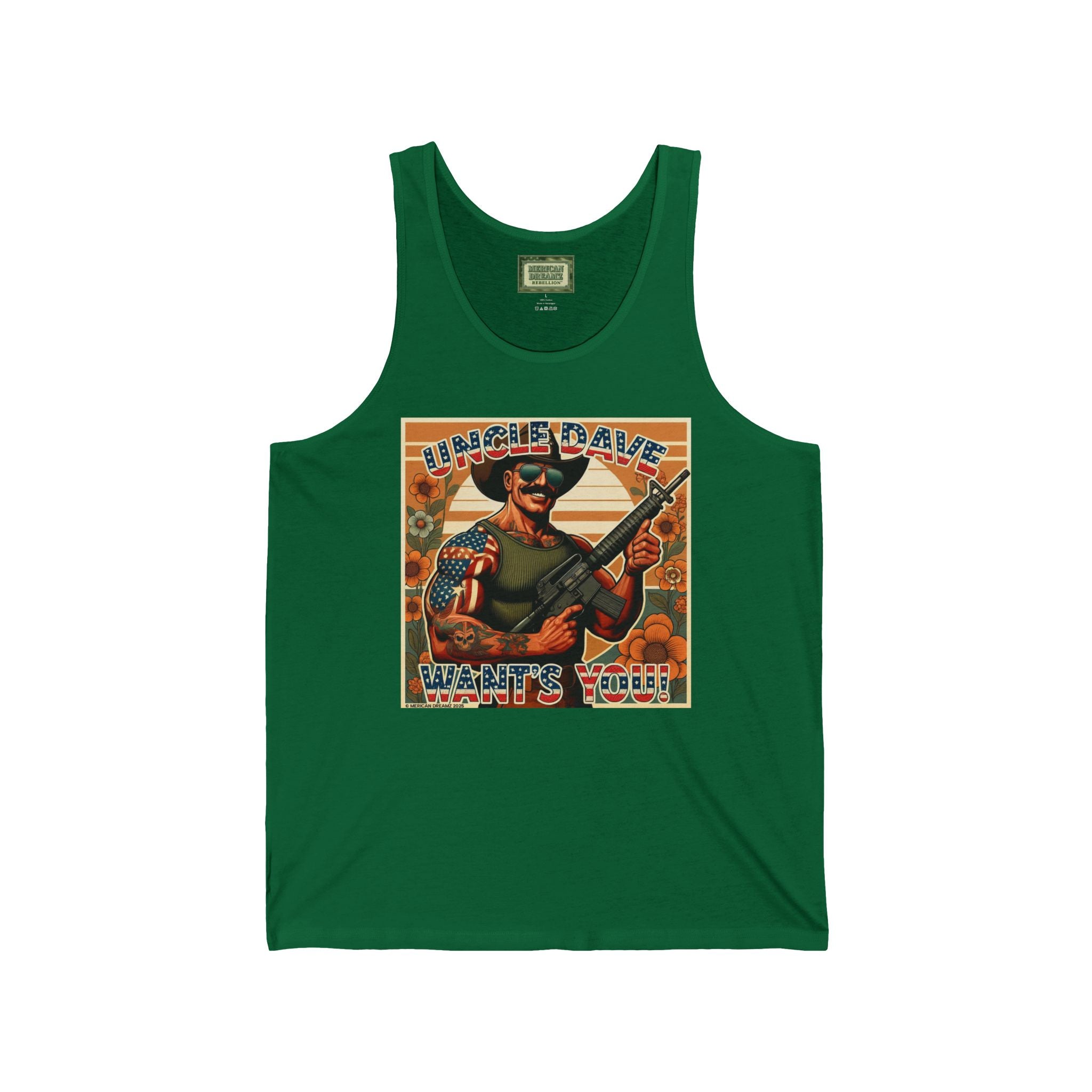 Uncle Dave Wants You AR-15 Tank Top — Gunslinger Pinup Back Print
