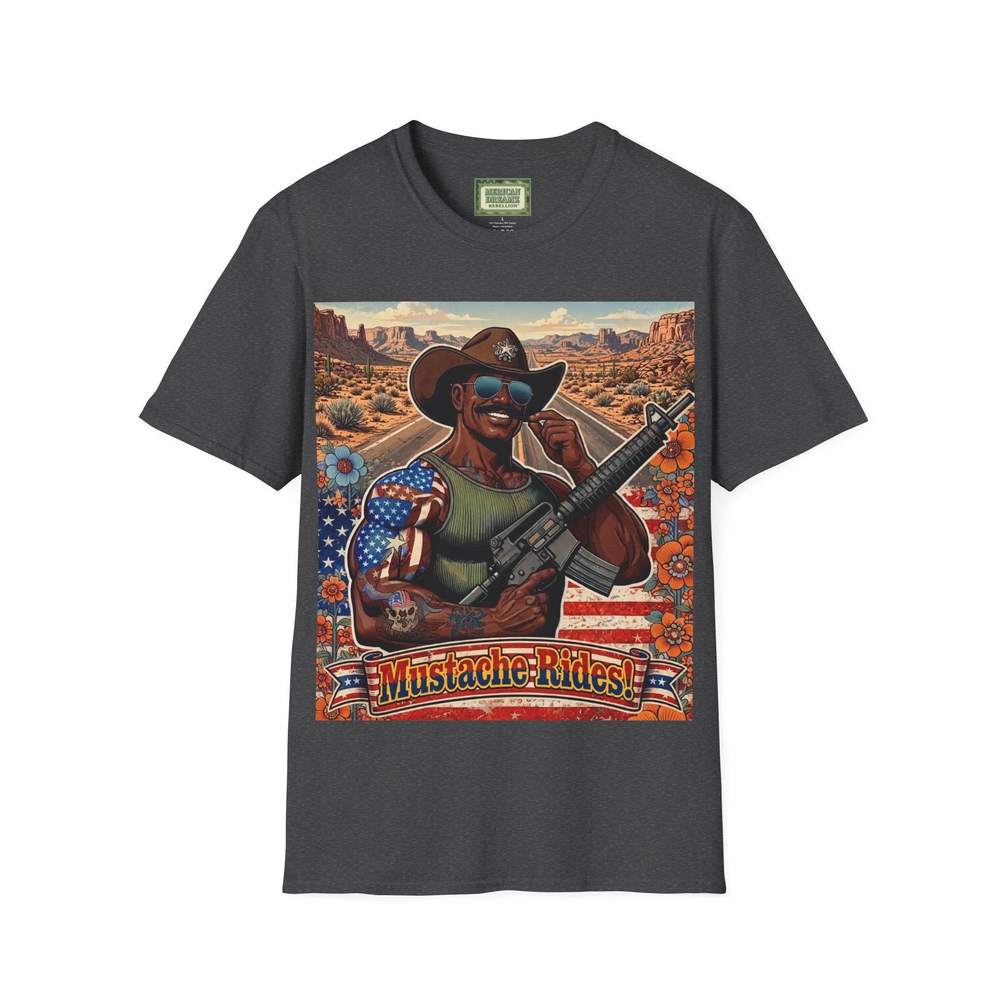 MERICAN UNCLE - Graphic T-Shirt - Mustache Rides - 2