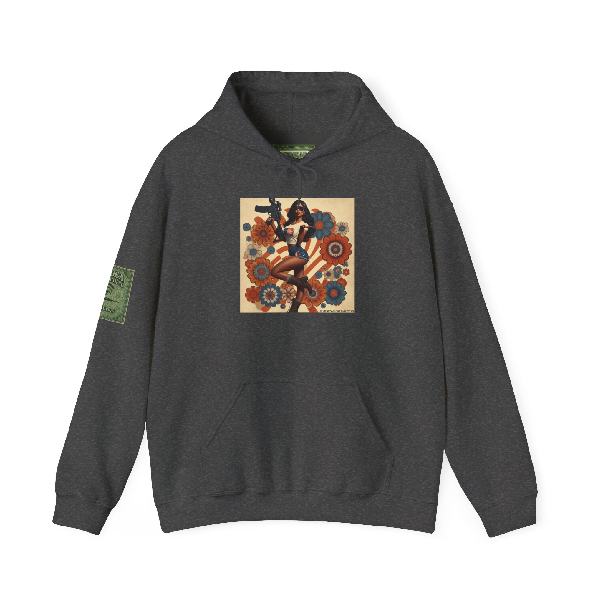 Retro Americana Pinup Gunslinger Hoodie — Vintage Pinup Girls Pullover
