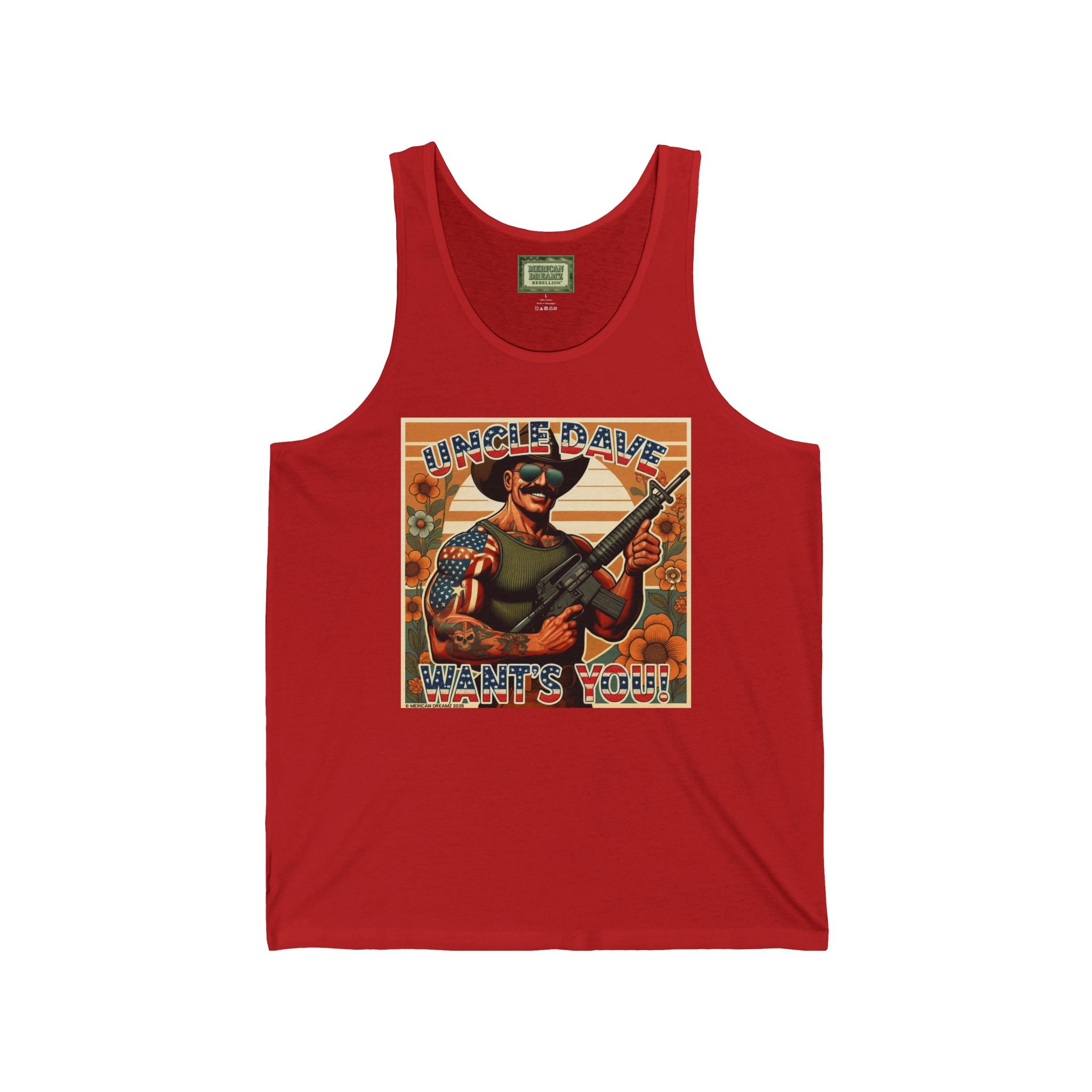 Uncle Dave Wants You AR-15 Tank Top — Gunslinger Pinup Back Print