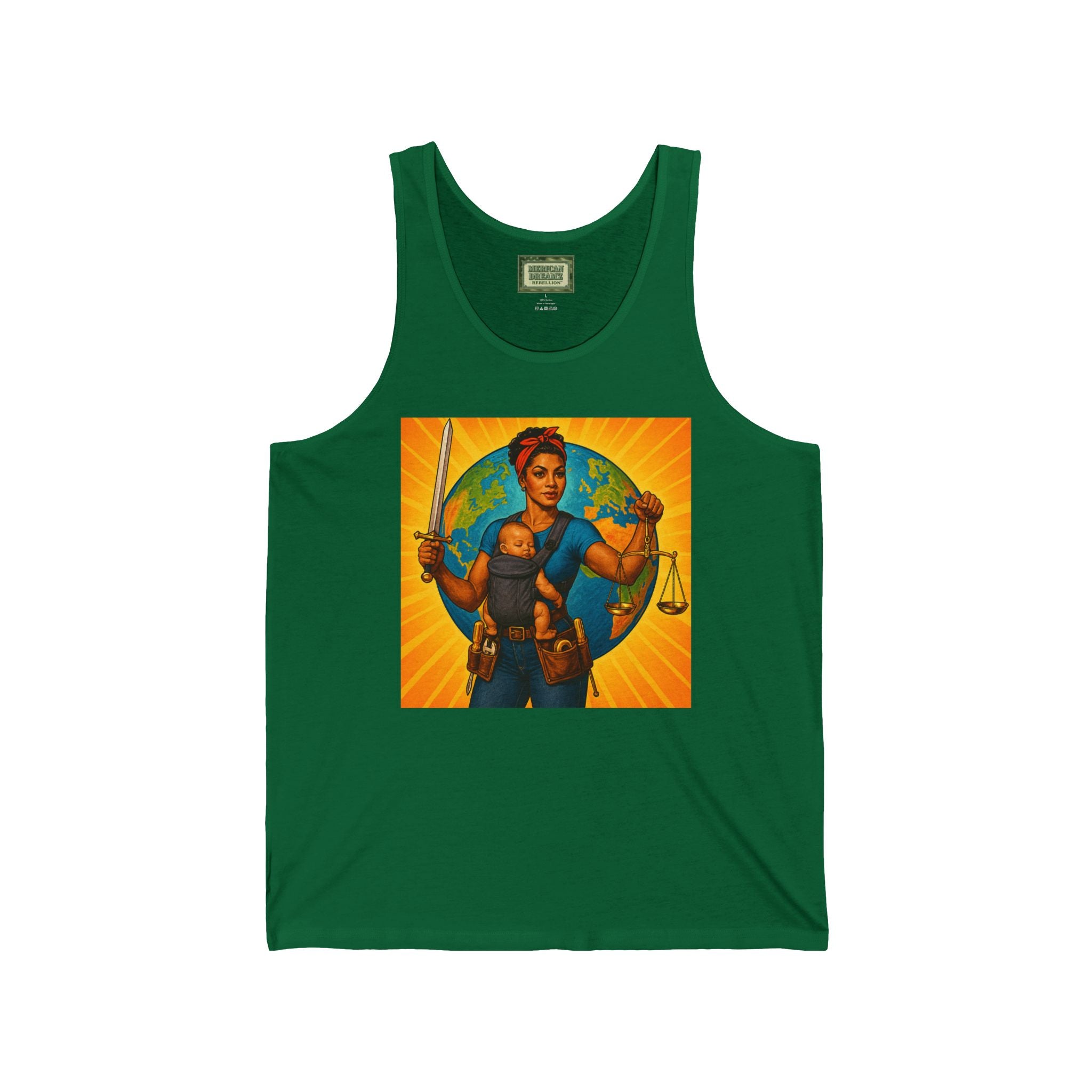 Super Momz Tank Top – Motherhood Superhero Graphic Tank -01