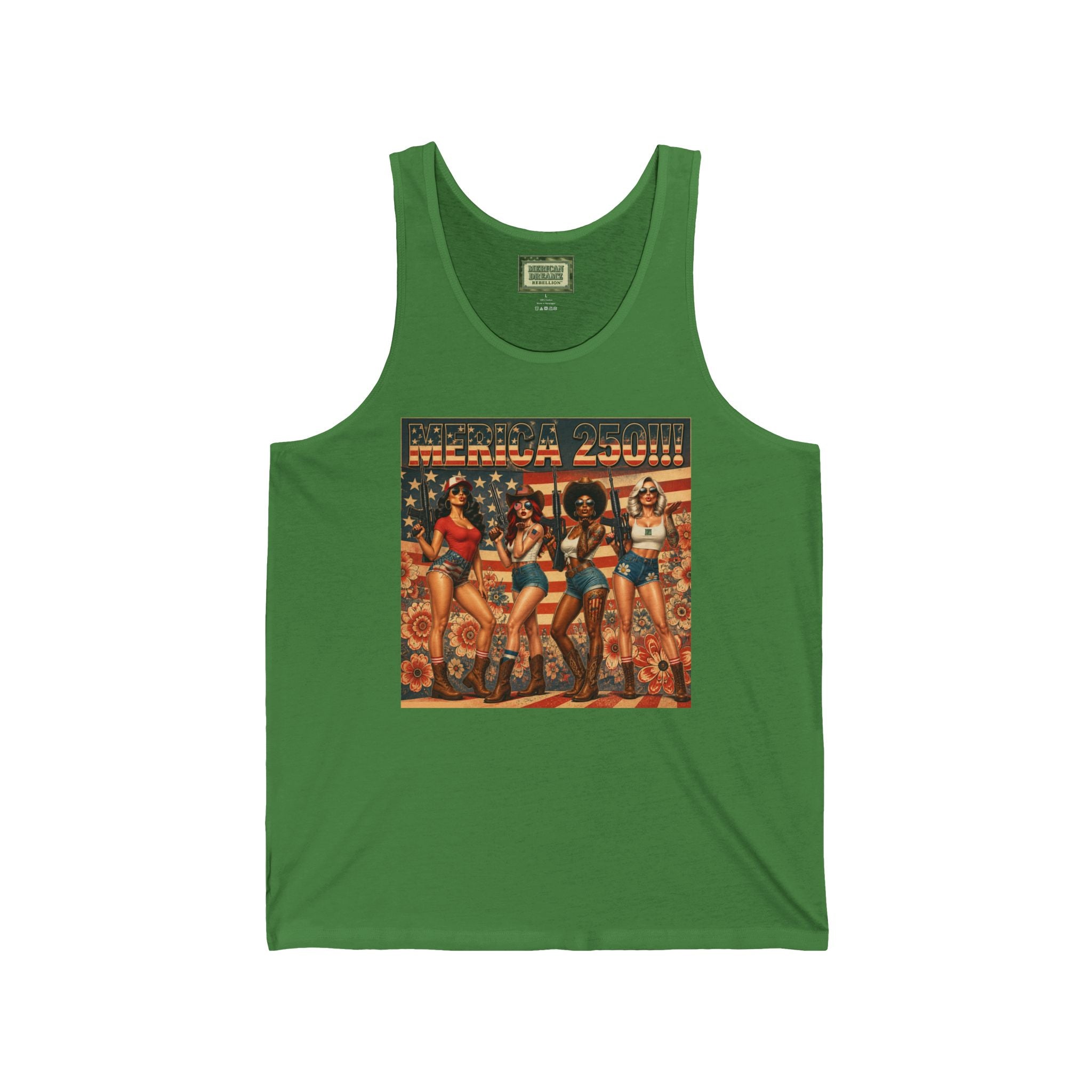 MERICAN DREAMZ REBELLION – MERICA 250!!! Tank Top – 250 Years of Freedom 1776-2026 Graphic Tank-#1