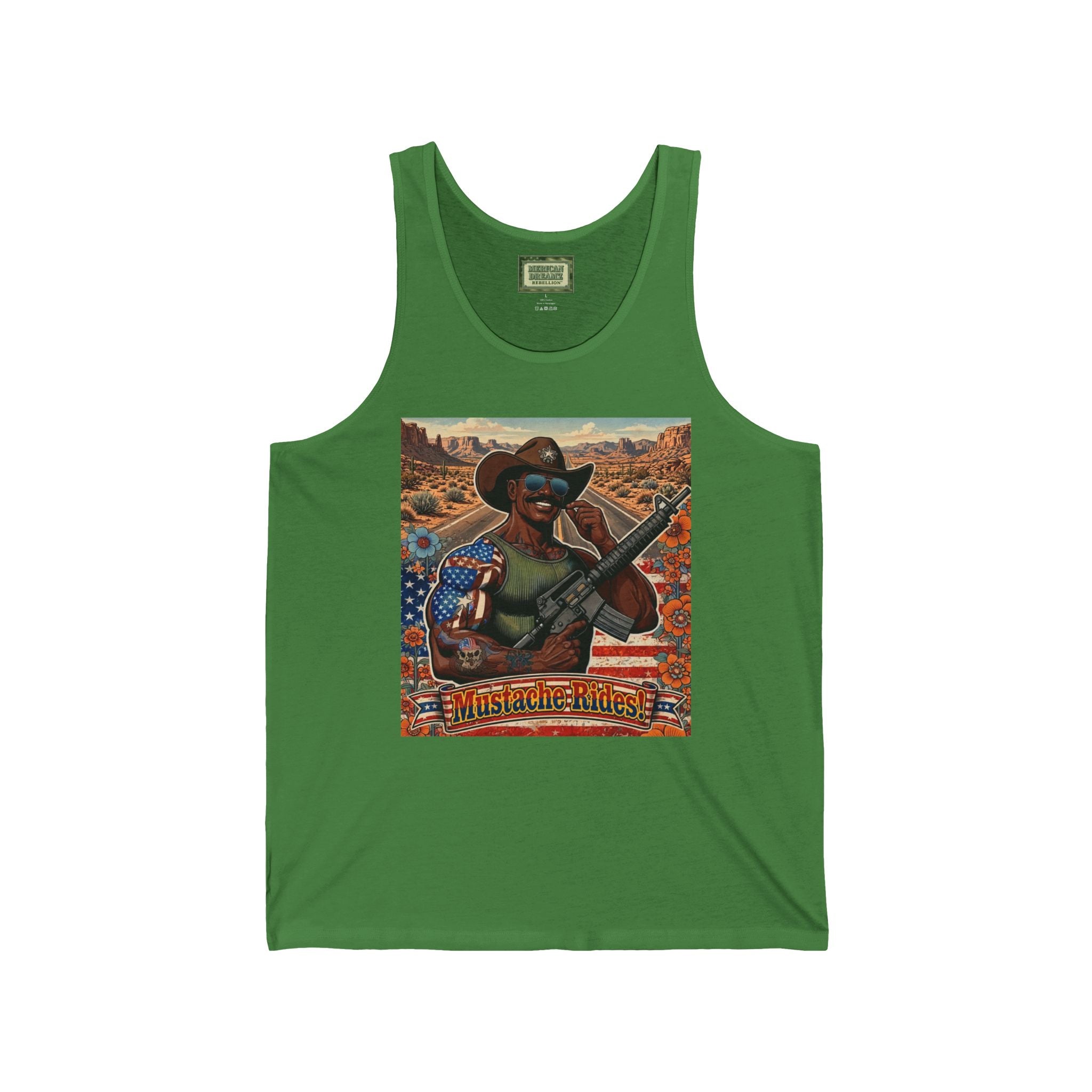 MERICAN UNCLE - Graphic Tank Top - Mustache Rides - 2