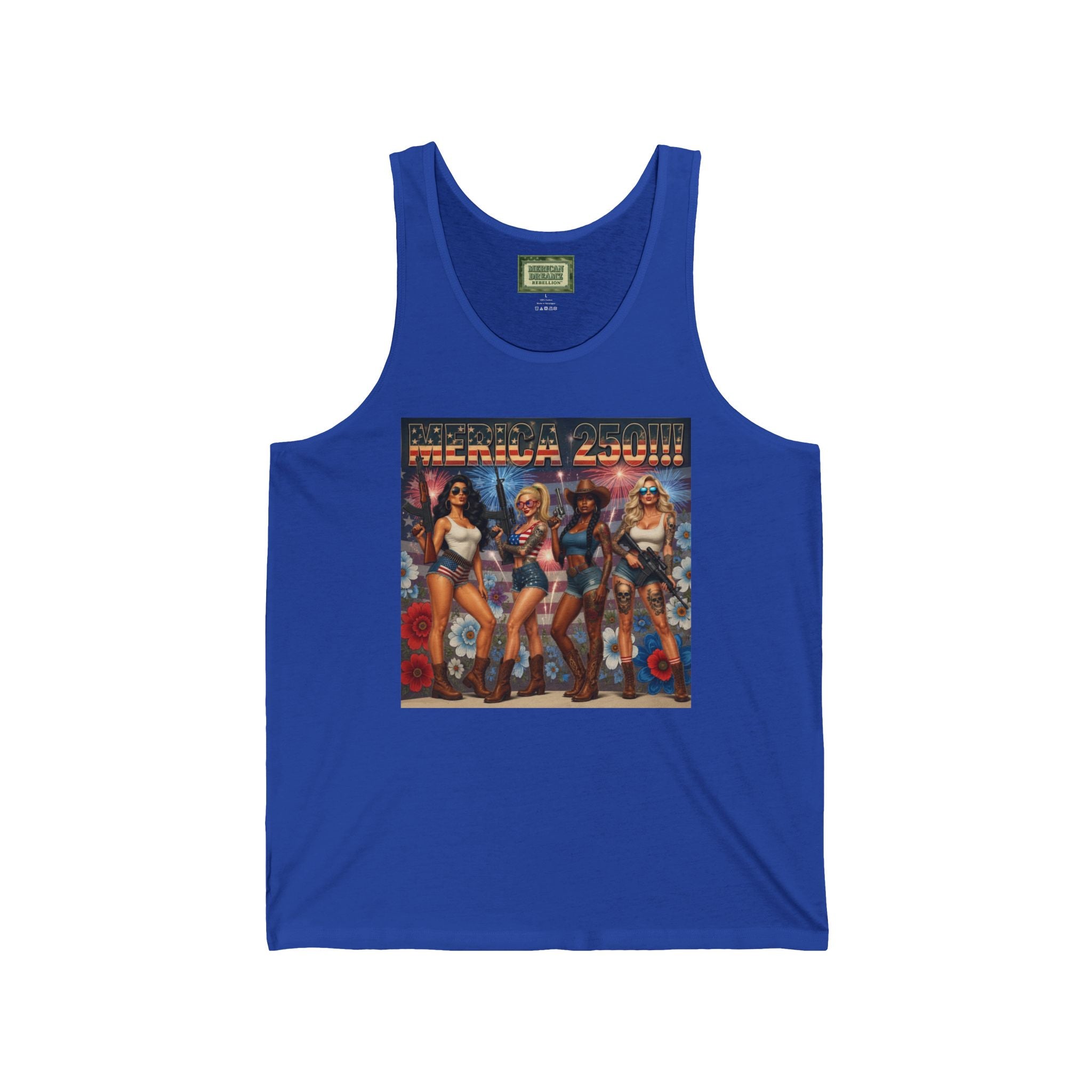 MERICAN DREAMZ REBELLION – MERICA 250!!! Tank Top – 250 Years of Freedom 1776-2026 Graphic Tank-#3