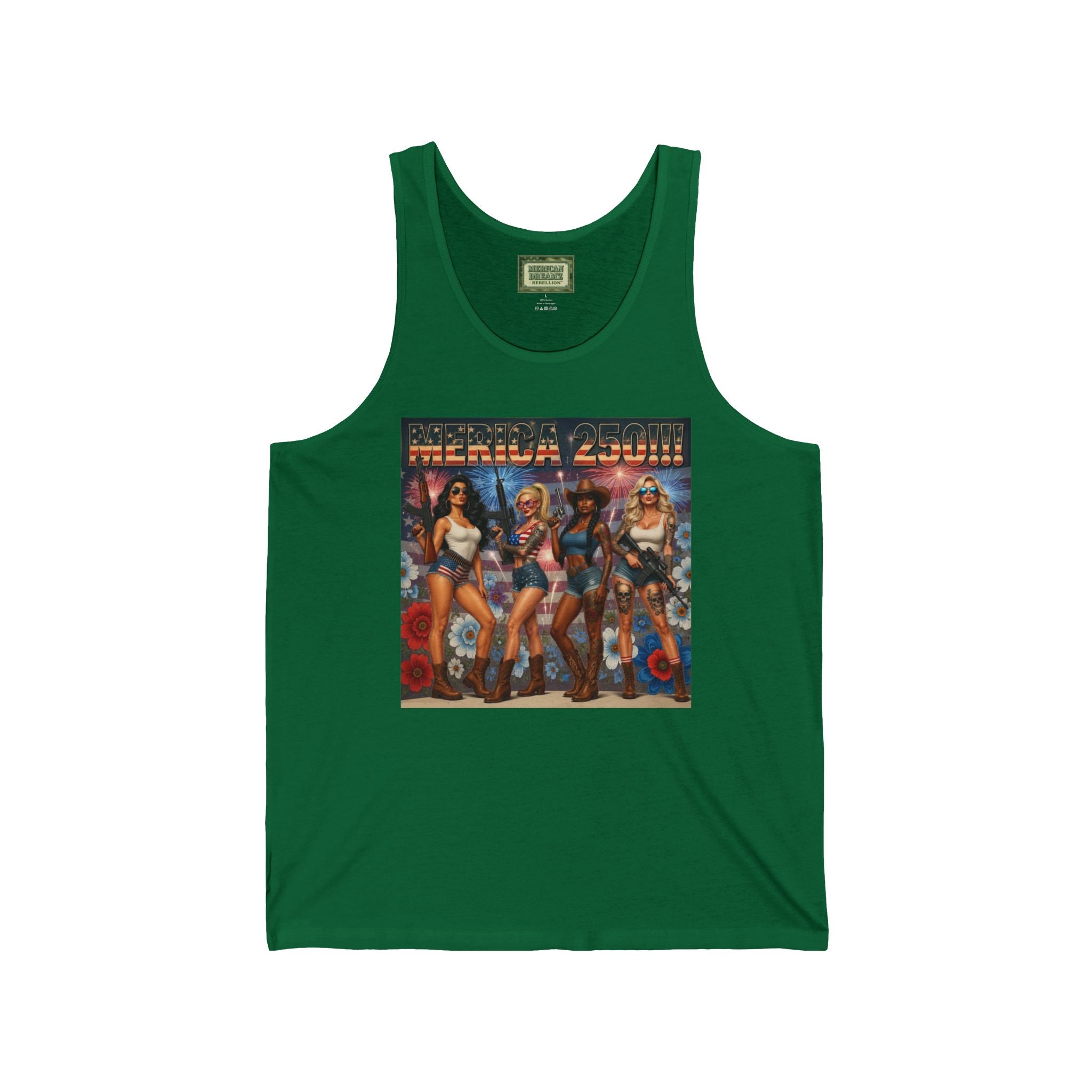 MERICAN DREAMZ REBELLION – MERICA 250!!! Tank Top – 250 Years of Freedom 1776-2026 Graphic Tank-#3
