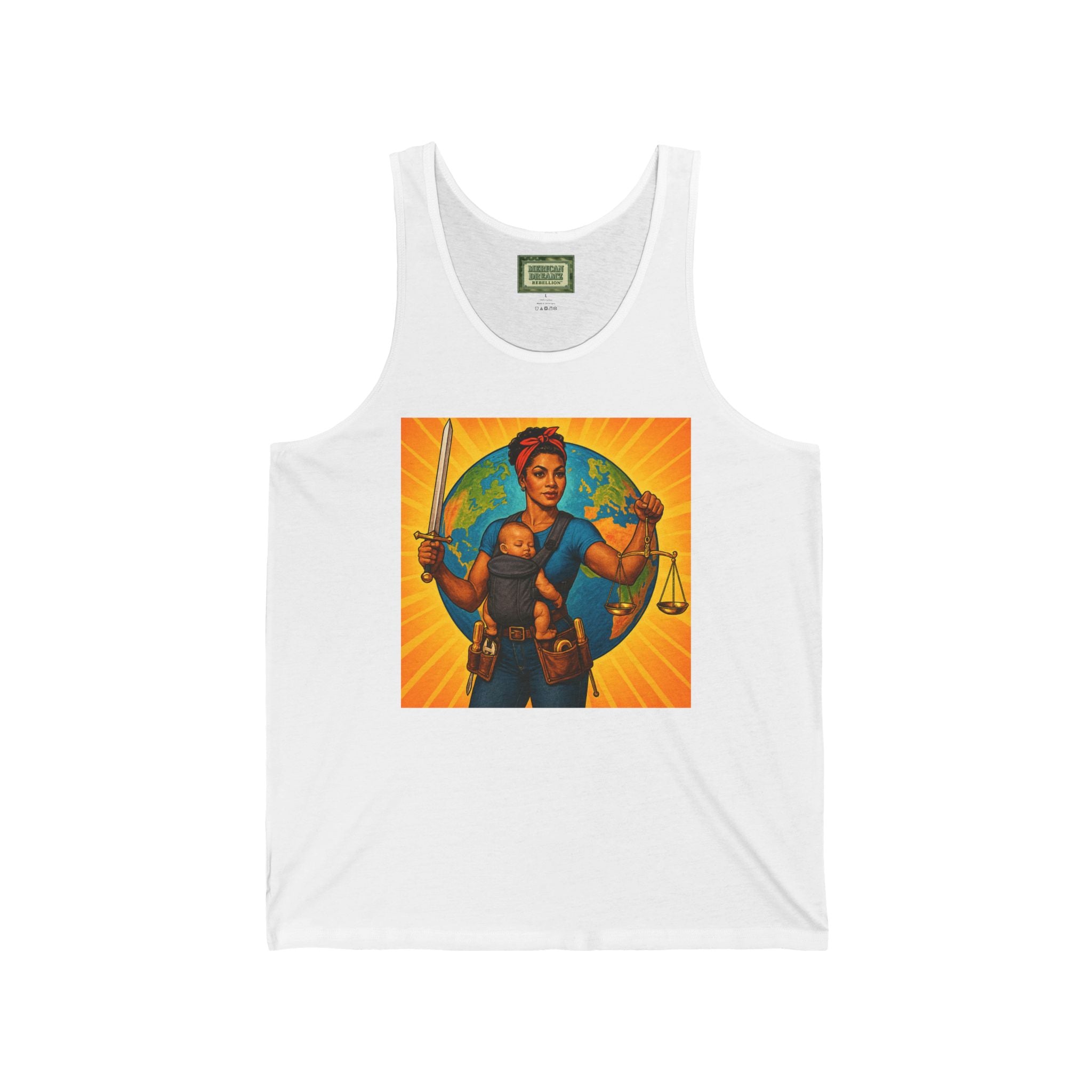 Super Momz Tank Top – Motherhood Superhero Graphic Tank -01