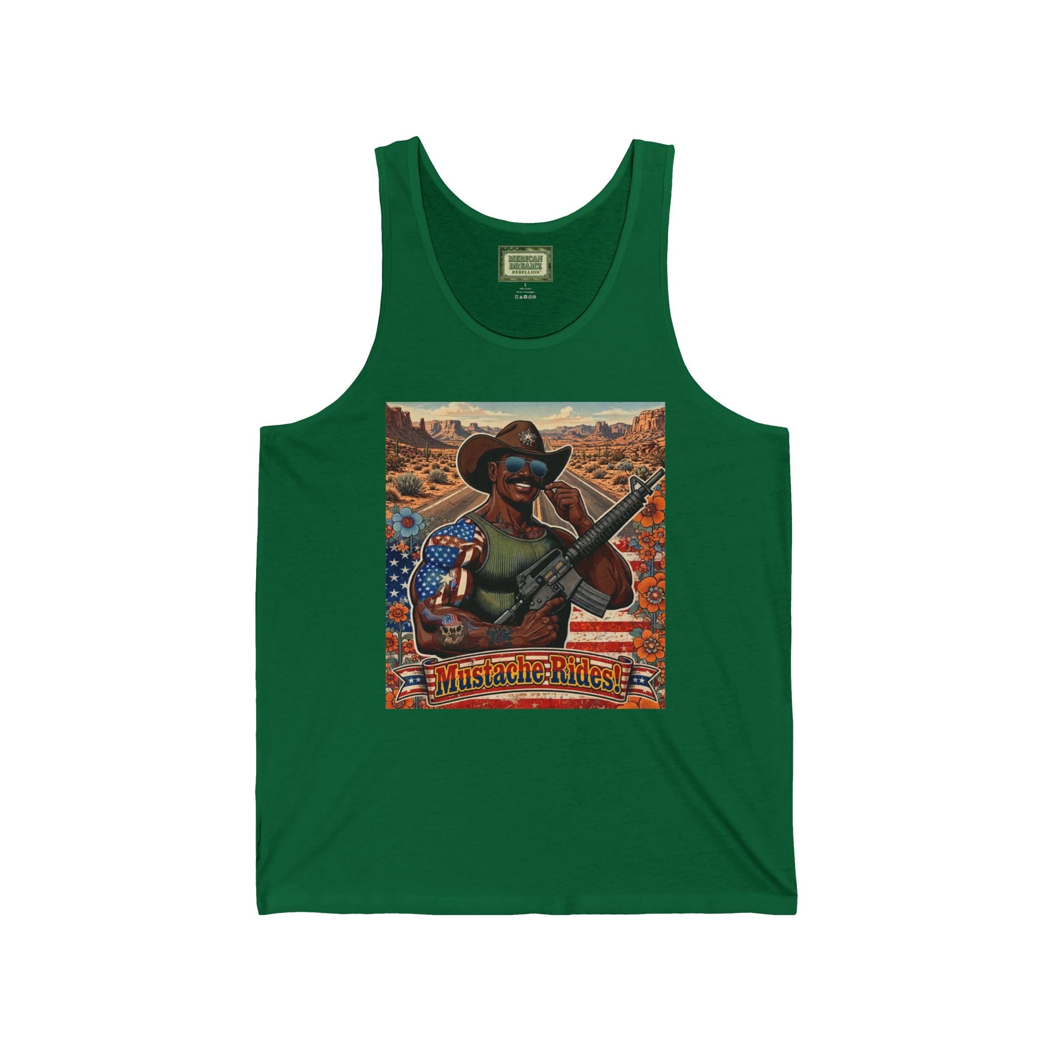 MERICAN UNCLE - Graphic Tank Top - Mustache Rides - 2