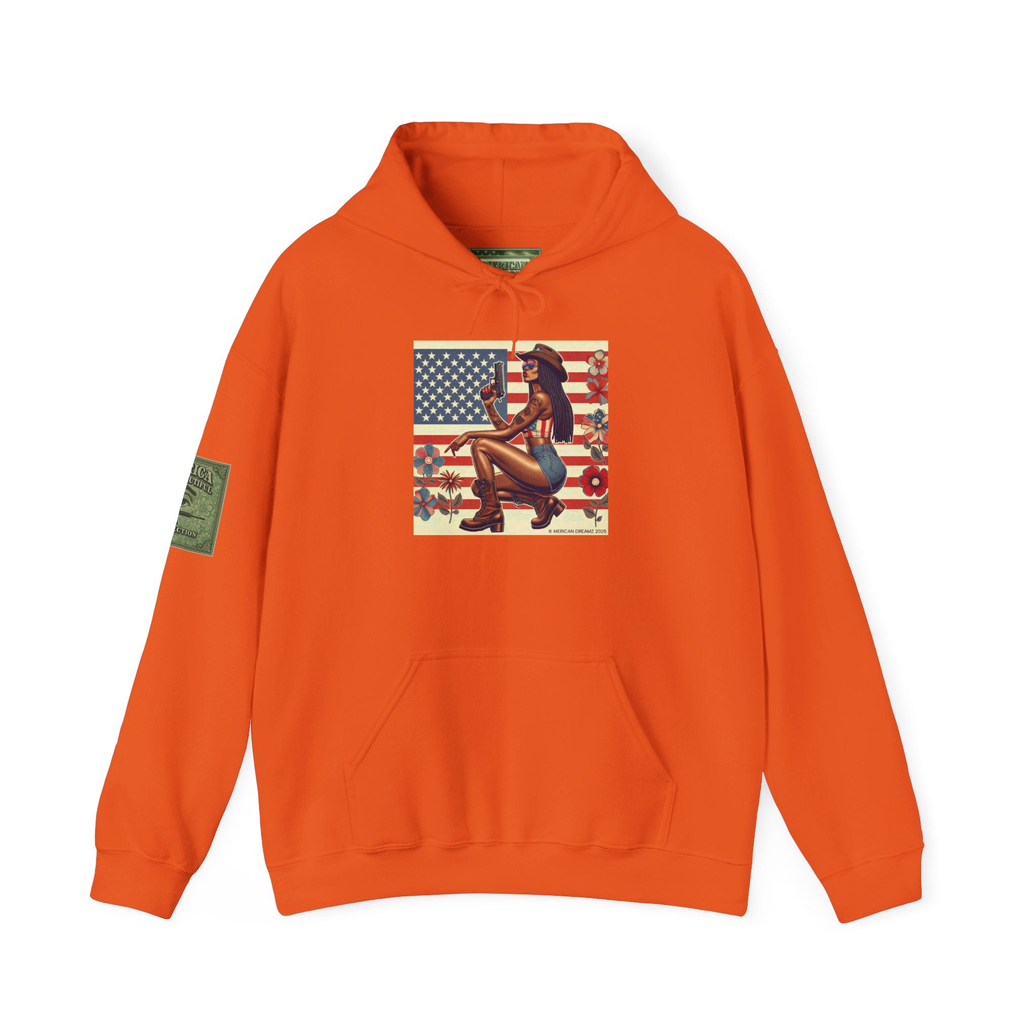 Retro Americana Pinup Gunslinger Hoodie — Vintage Pinup Girls Pullover
