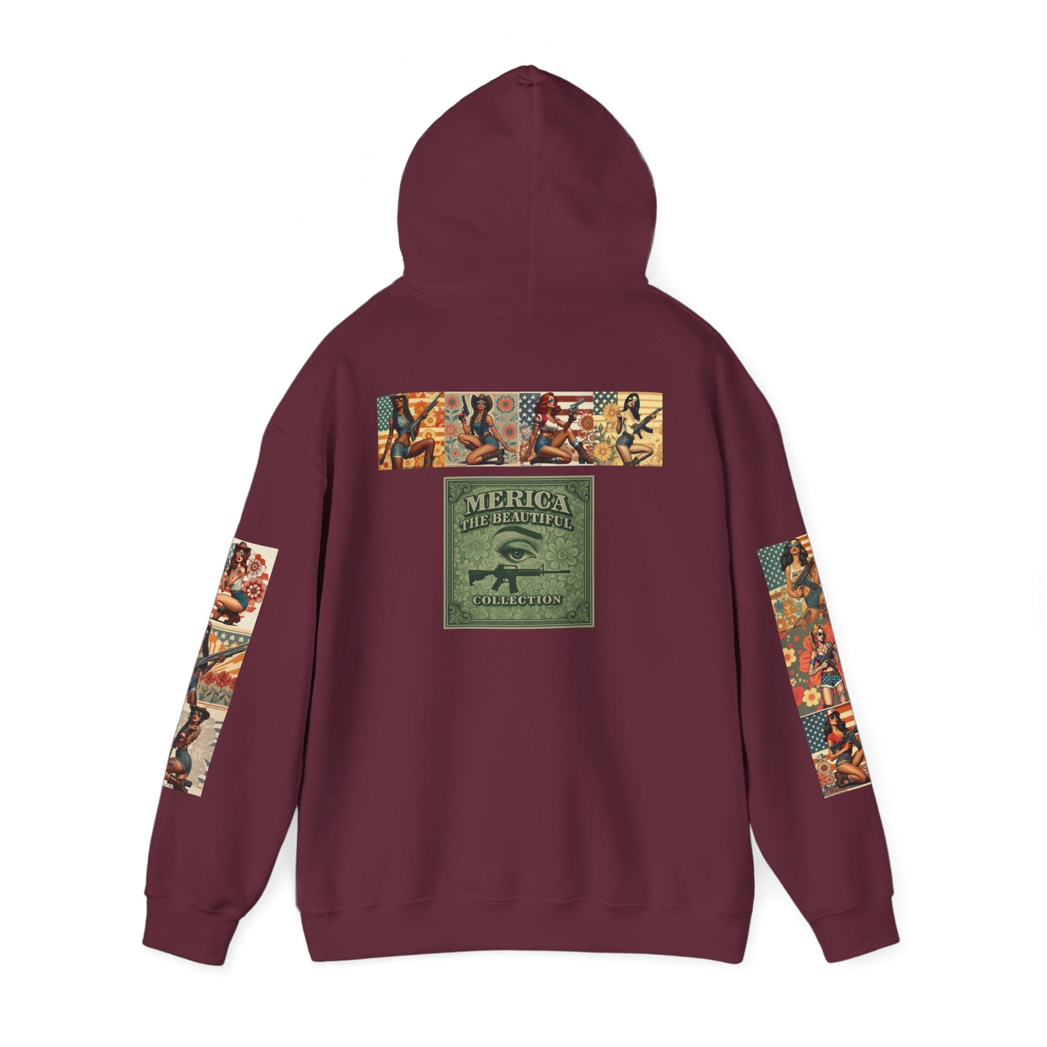 Patriotic 'Uncle Dave Wants You' Hoodie — Gunslinger Girls Rifle Retro Illustration (US Only)