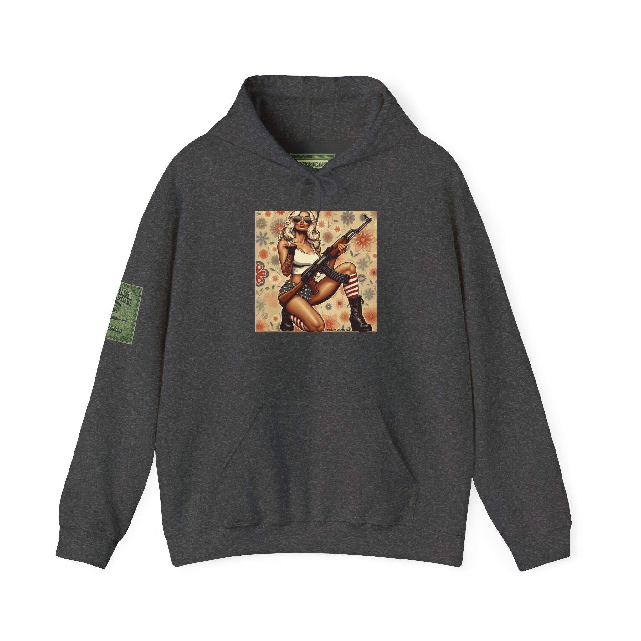 Retro Americana Pinup Gunslinger Hoodie — Vintage Pinup Girls Pullover