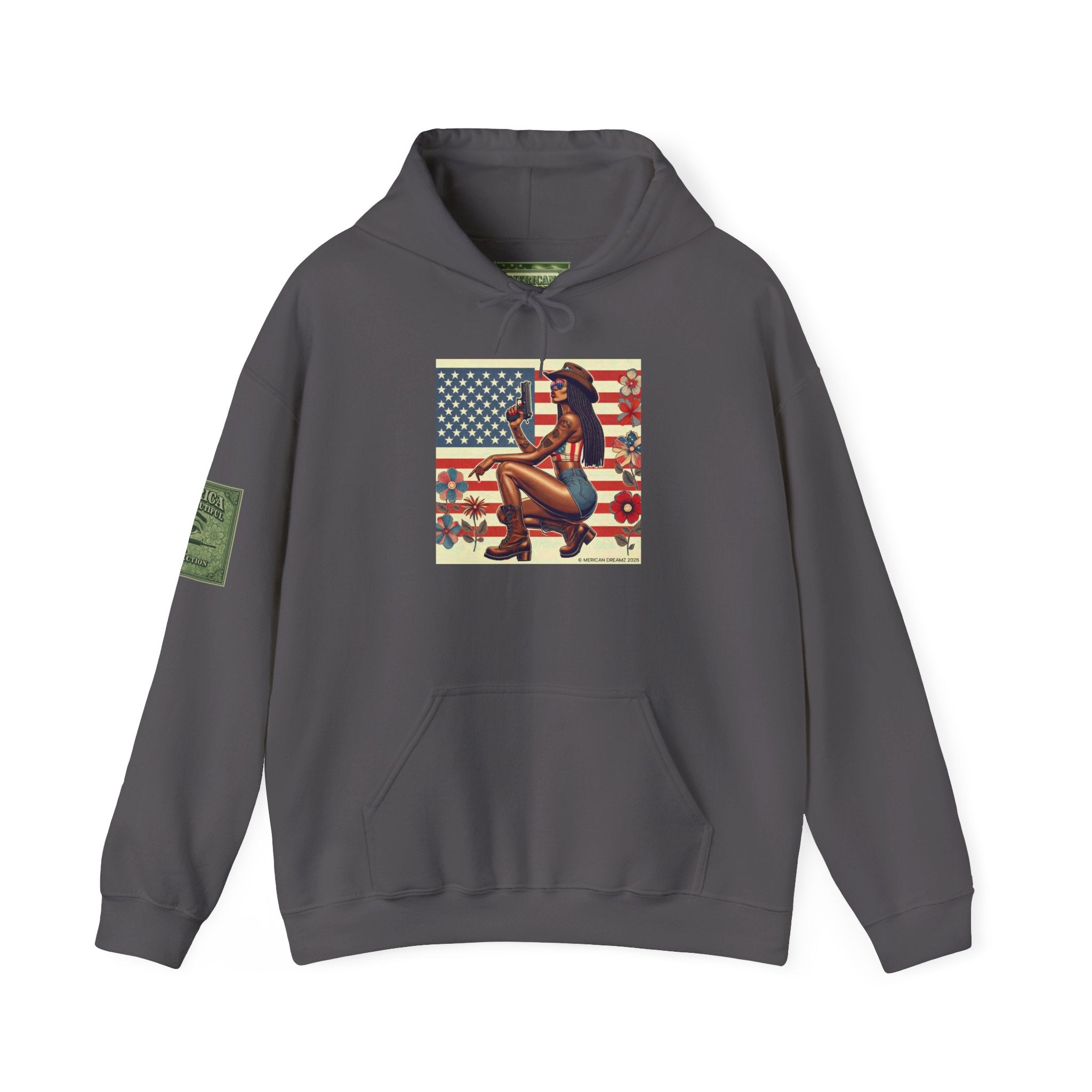 Retro Americana Pinup Gunslinger Hoodie — Vintage Pinup Girls Pullover