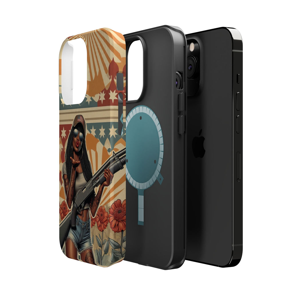 Americana 12GA Pinup Girl - Magnetic Impact‑Resistant Phone Case  iPhone 13-17 / Samsung S26  MagSafe Compatible