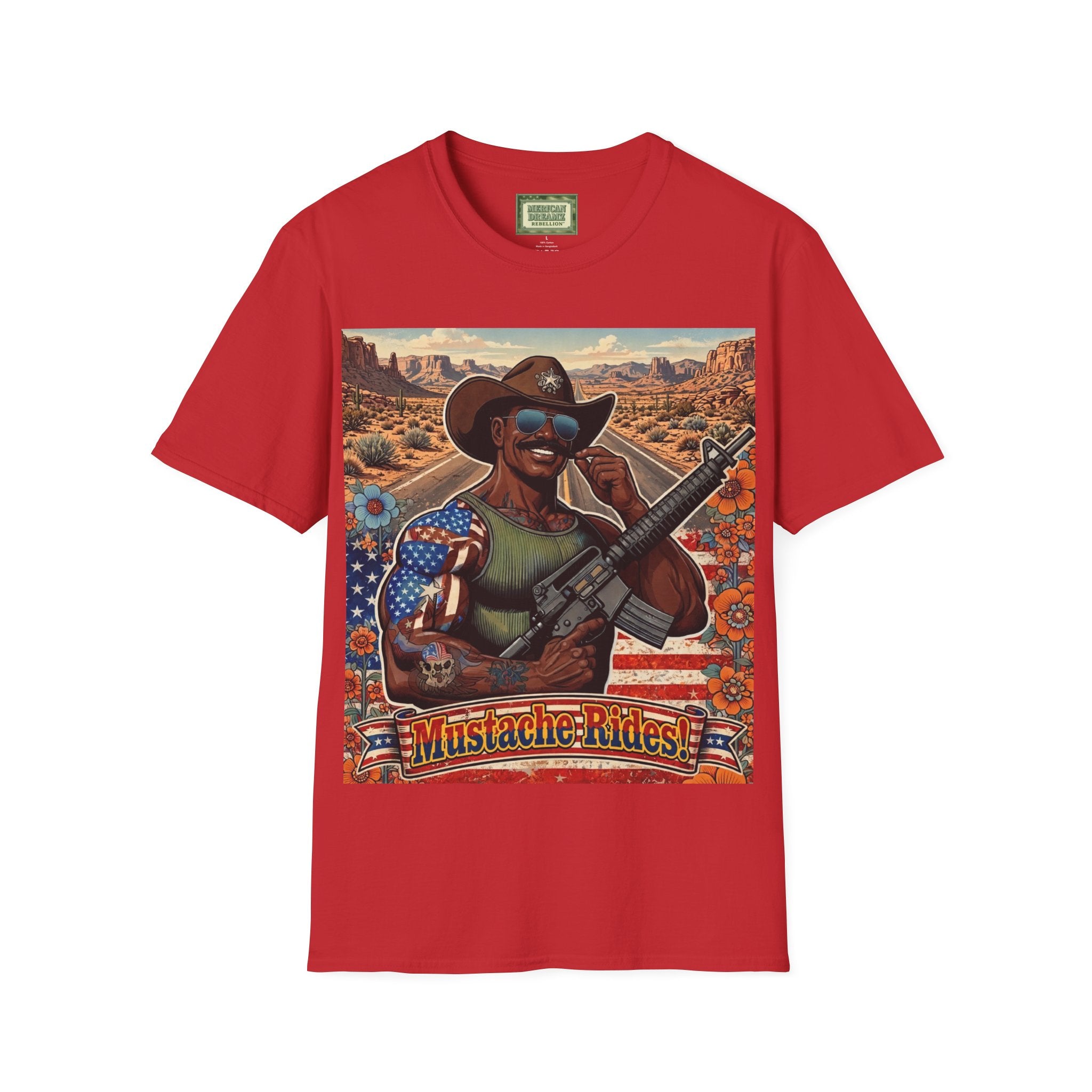 MERICAN UNCLE - Graphic T-Shirt - Mustache Rides - 2