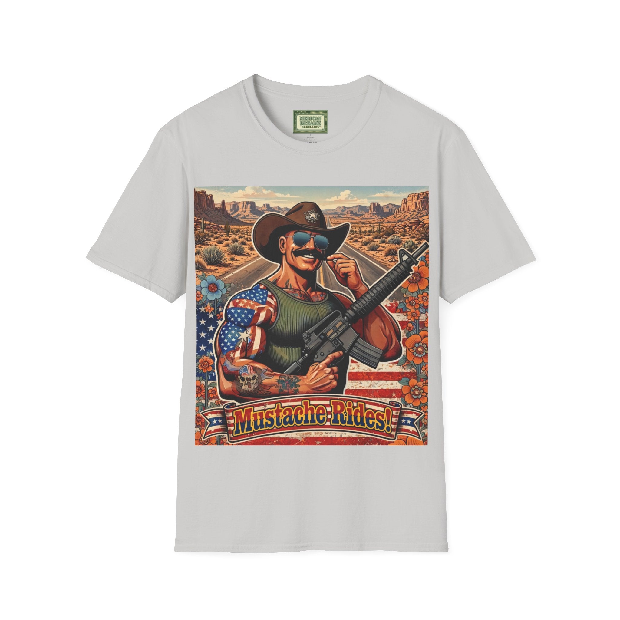 MERICAN UNCLE - Graphic T-Shirt - Mustache Rides - 1