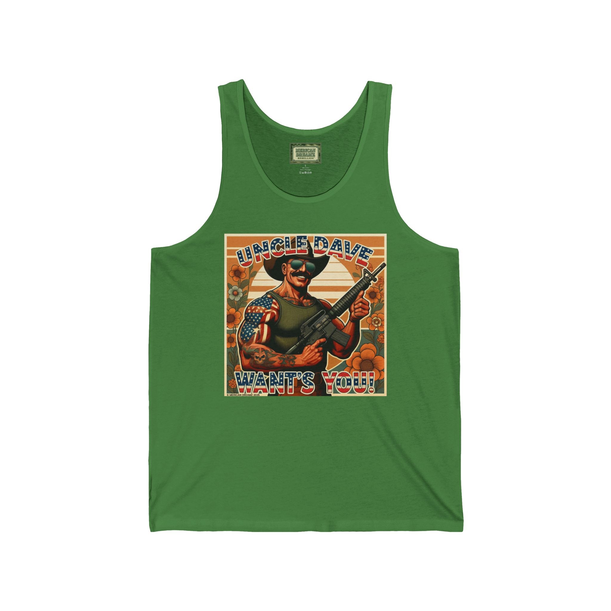 Uncle Dave Wants You AR-15 Tank Top — Gunslinger Pinup Back Print