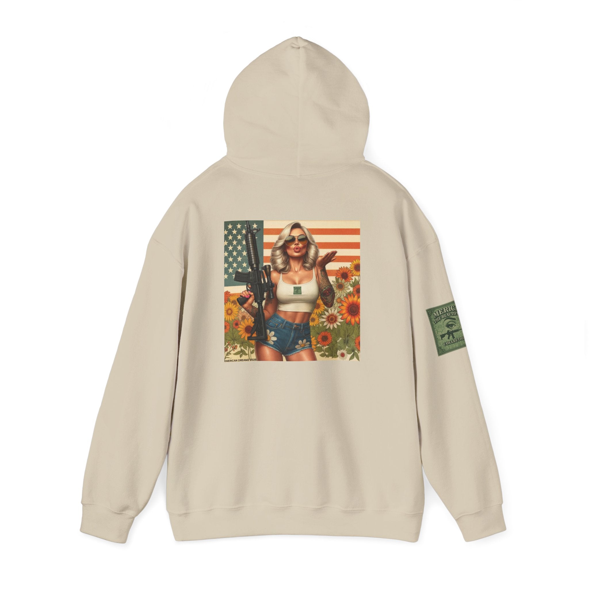 Retro Americana Pinup Gunslinger Hoodie — Vintage Pinup Girls Pullover