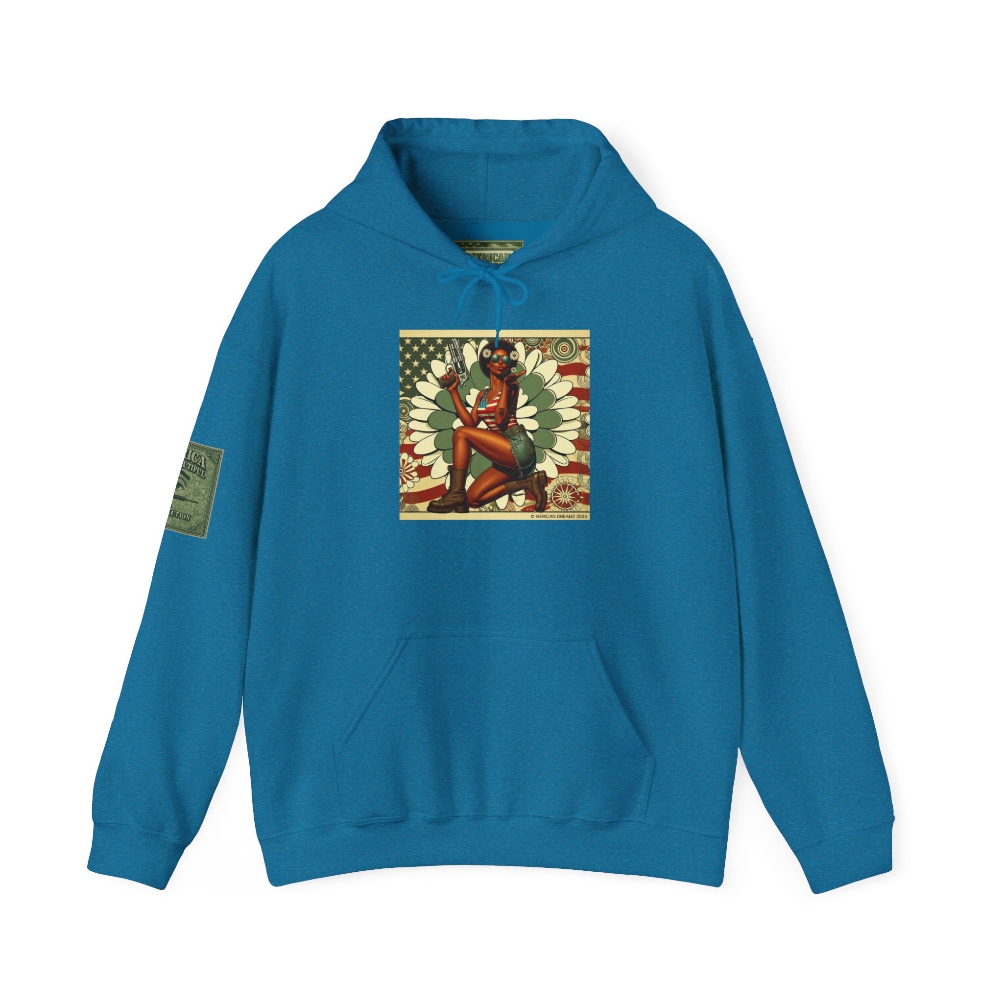 Retro Americana Pinup Gunslinger Hoodie — Vintage Pinup Girls Pullover