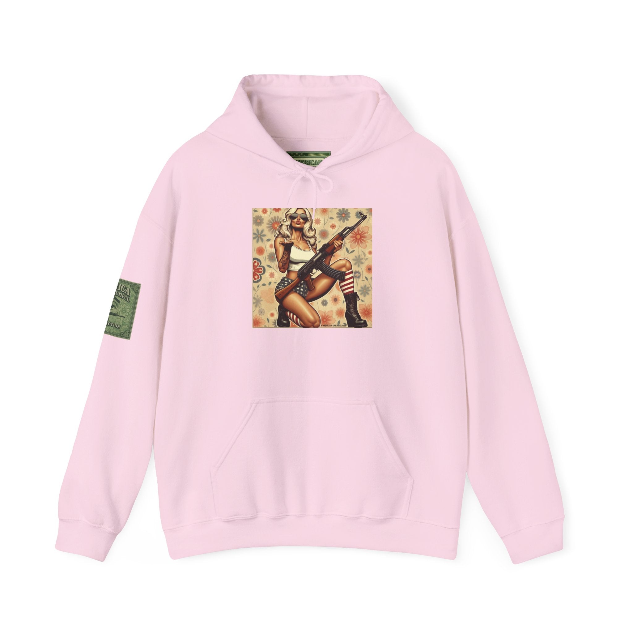 Retro Americana Pinup Gunslinger Hoodie — Vintage Pinup Girls Pullover